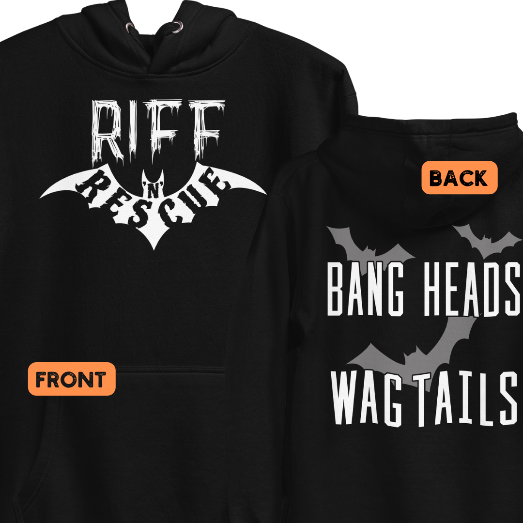 Riff Bat Unisex Hoodie (Front and Back)