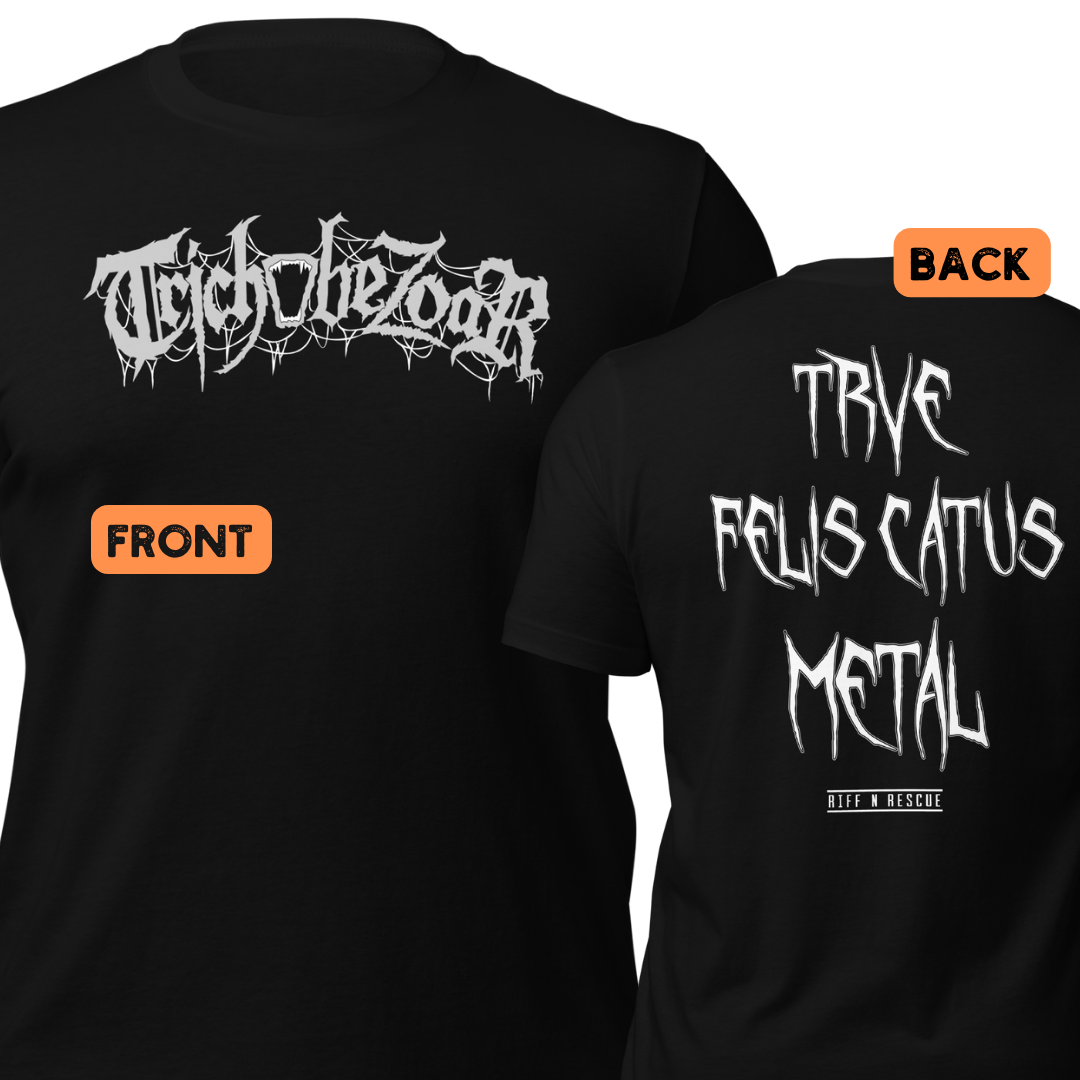 Trichobezoar AKA Hairball Grey Unisex t-shirt (Front and Back)