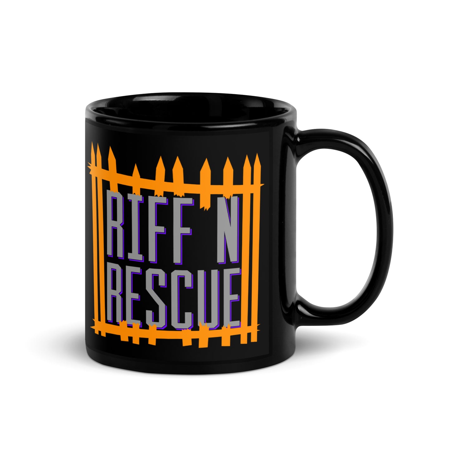 Cat Haunted Home Black Glossy Mug