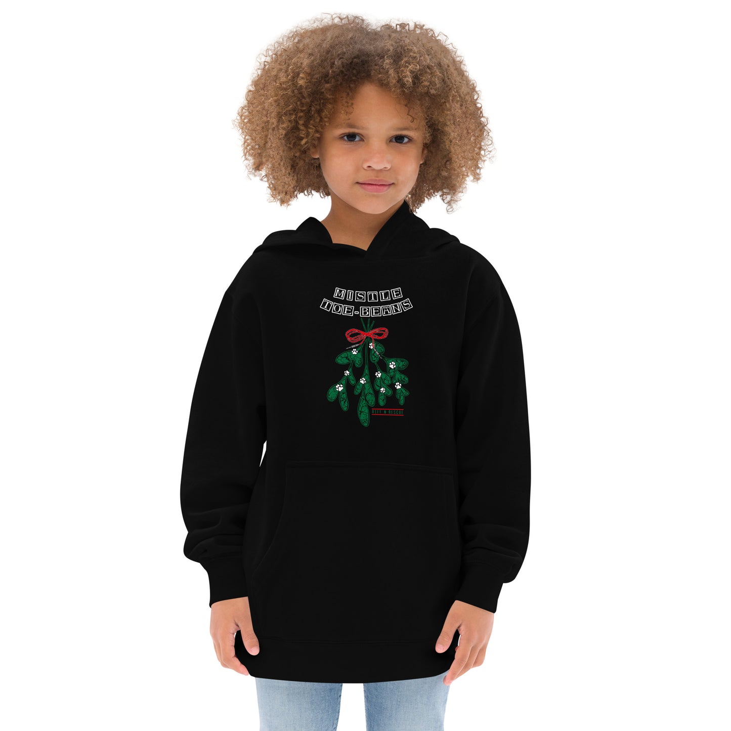 Mistletoe Beans Kids fleece hoodie