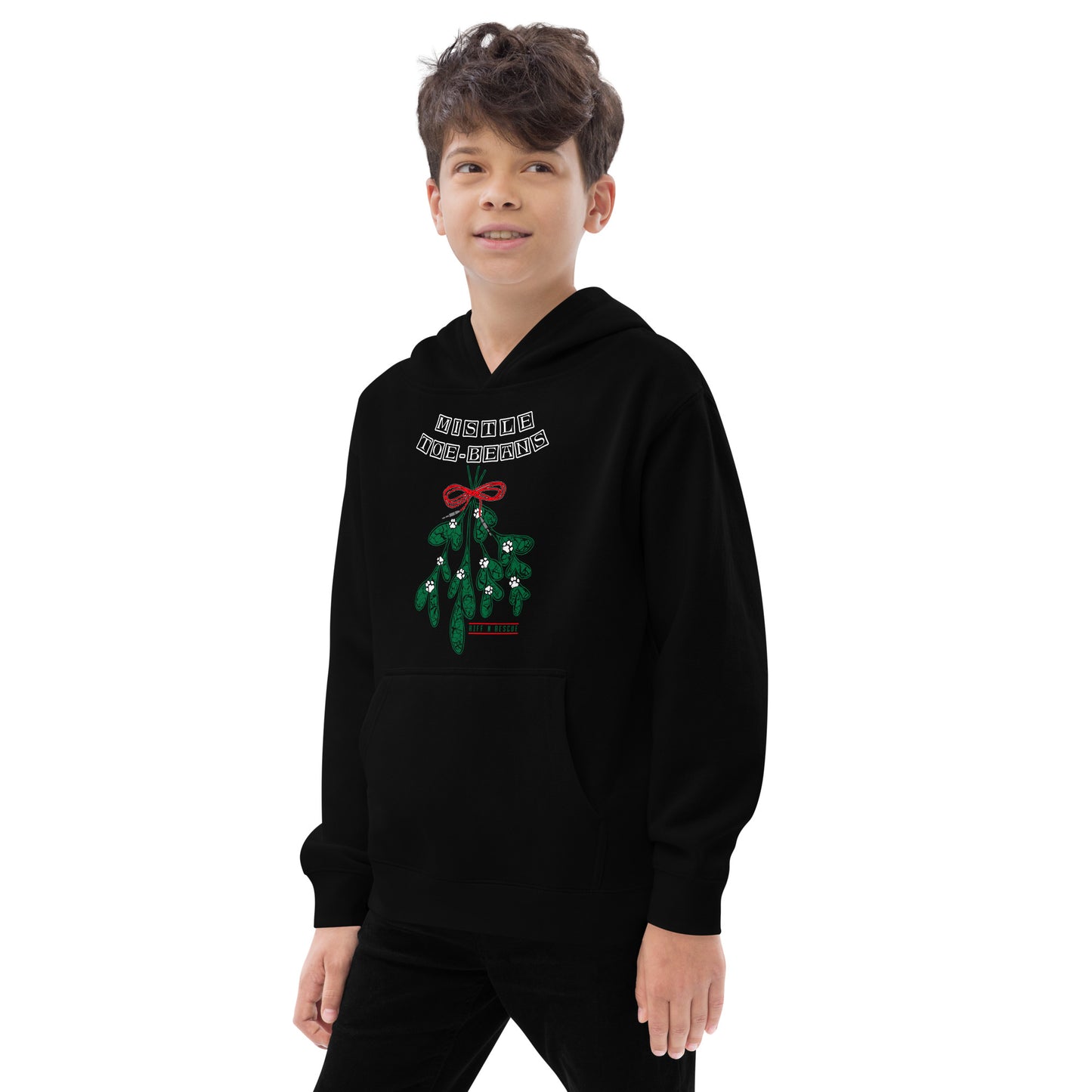 Mistletoe Beans Kids fleece hoodie