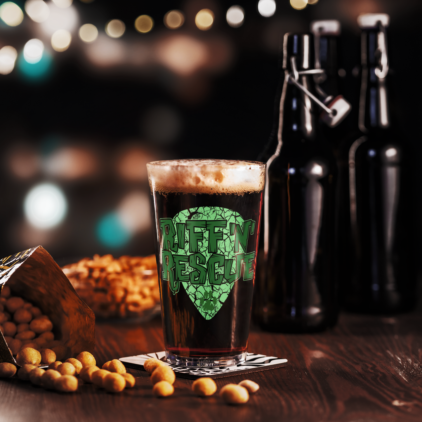 Crackle Green Pint