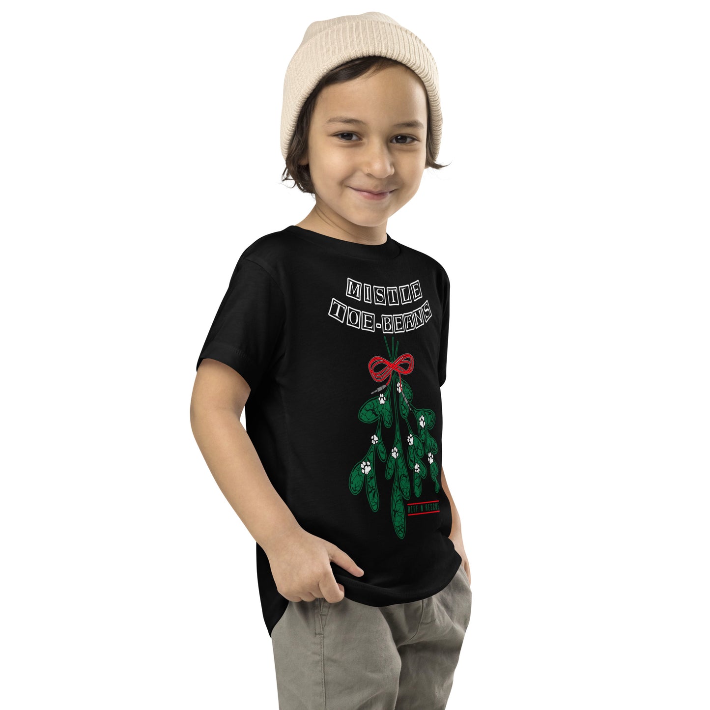 Mistletoe Beans Toddler Short Sleeve Tee