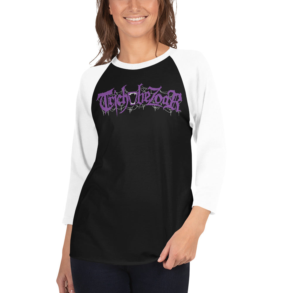 Trichobezoar AKA Hairball Purple 3/4 sleeve raglan shirt