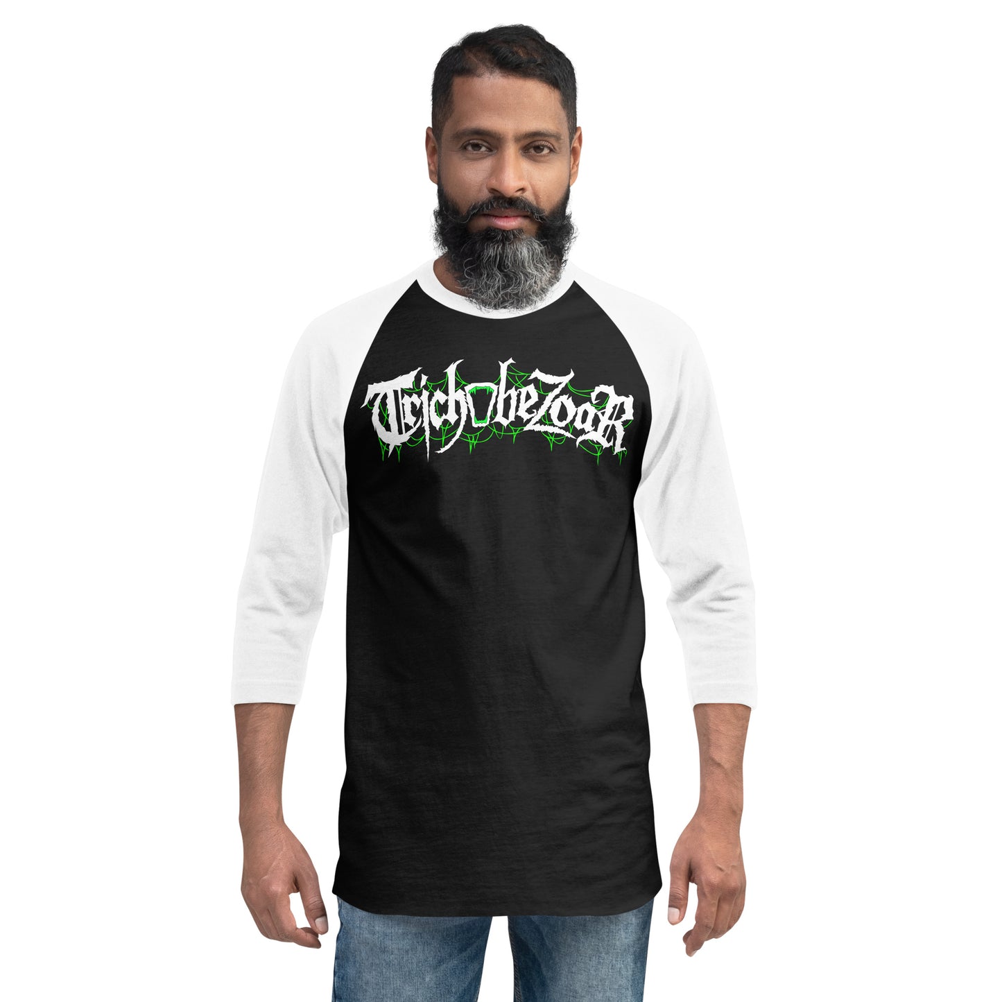 Trichobezoar AKA Hairball Green (Limited Edition Color) 3/4 sleeve raglan shirt