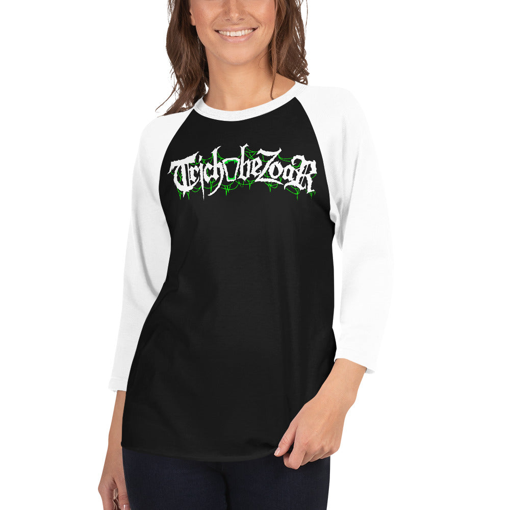 Trichobezoar AKA Hairball Green (Limited Edition Color) 3/4 sleeve raglan shirt