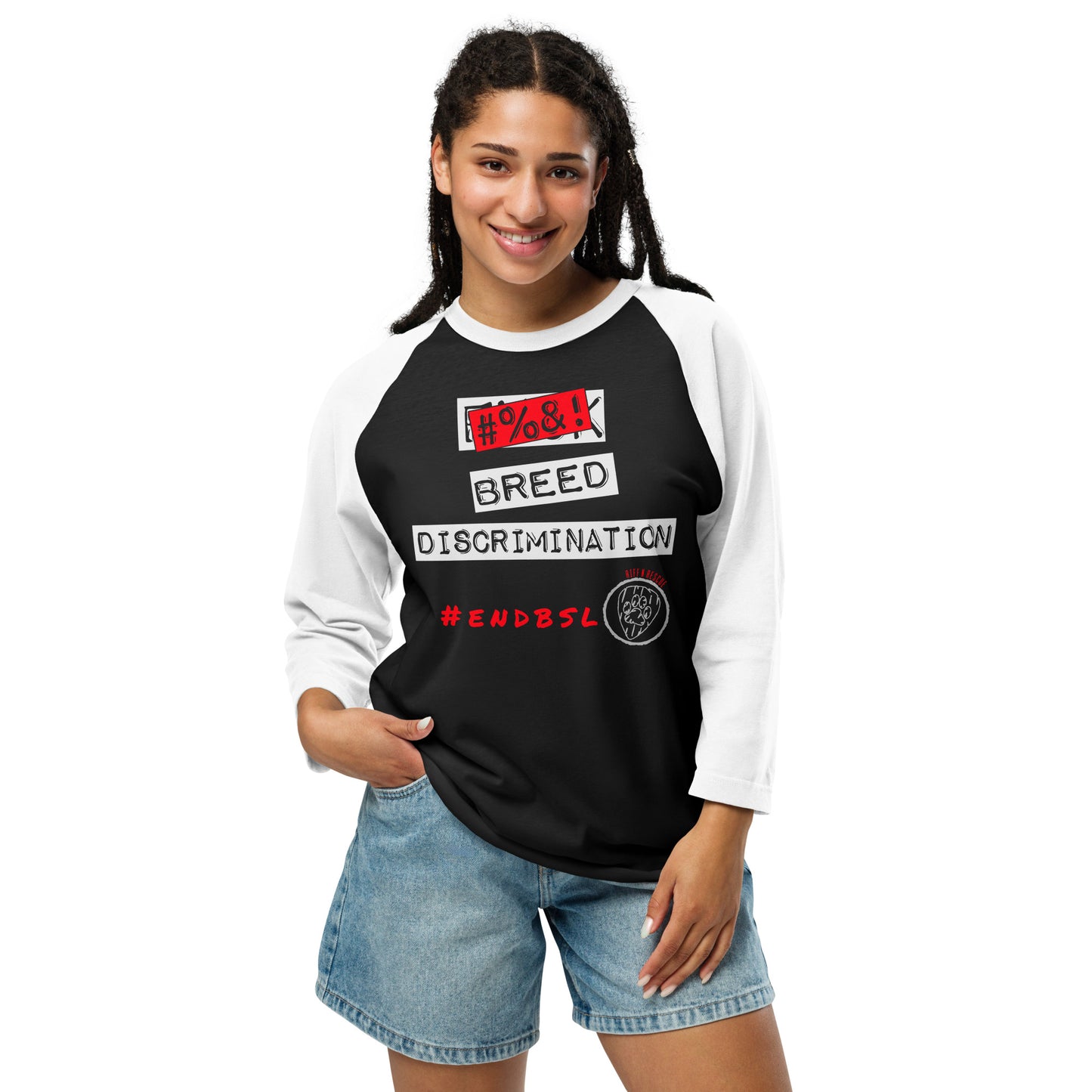 #%$! Breed Discrimination Raglan