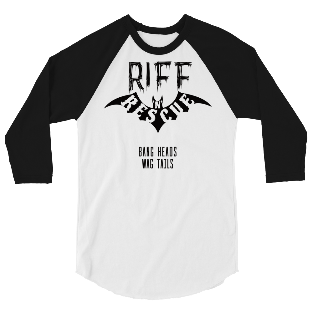 Riff Bat Black 3/4 sleeve raglan shirt
