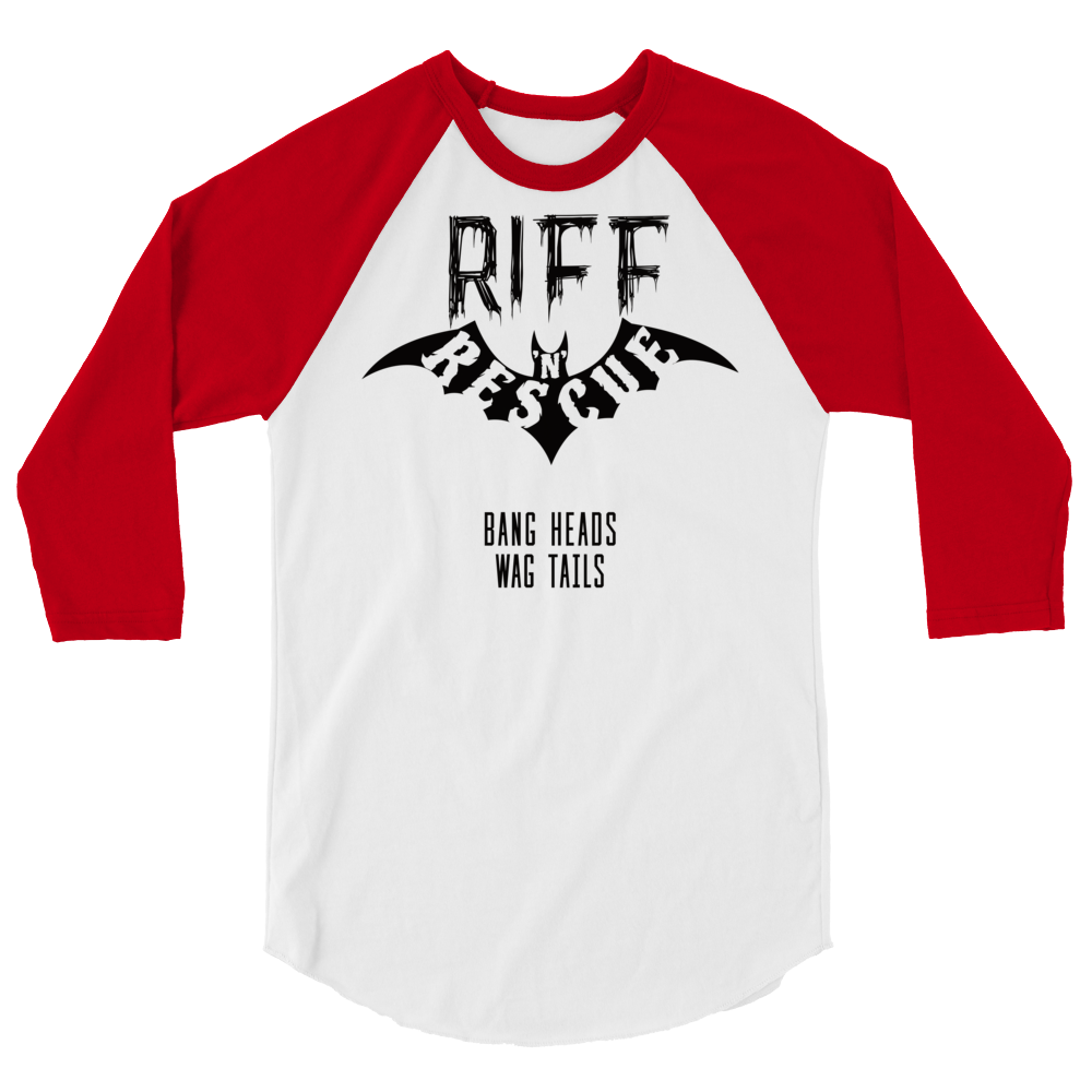 Riff Bat Black 3/4 sleeve raglan shirt