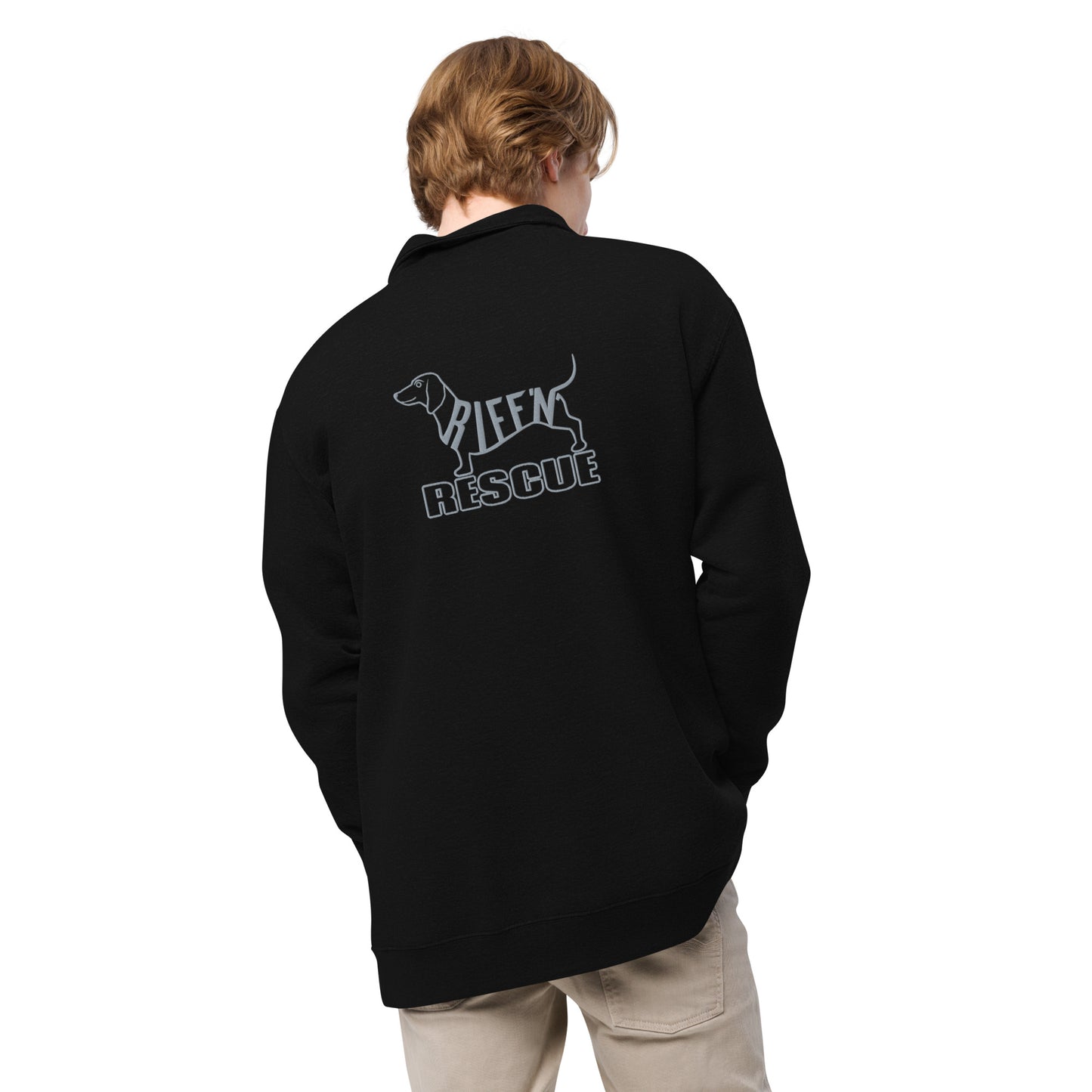 Weiner (guitar) Pick Embroidered 1/4 Zip pullover (SILVER)