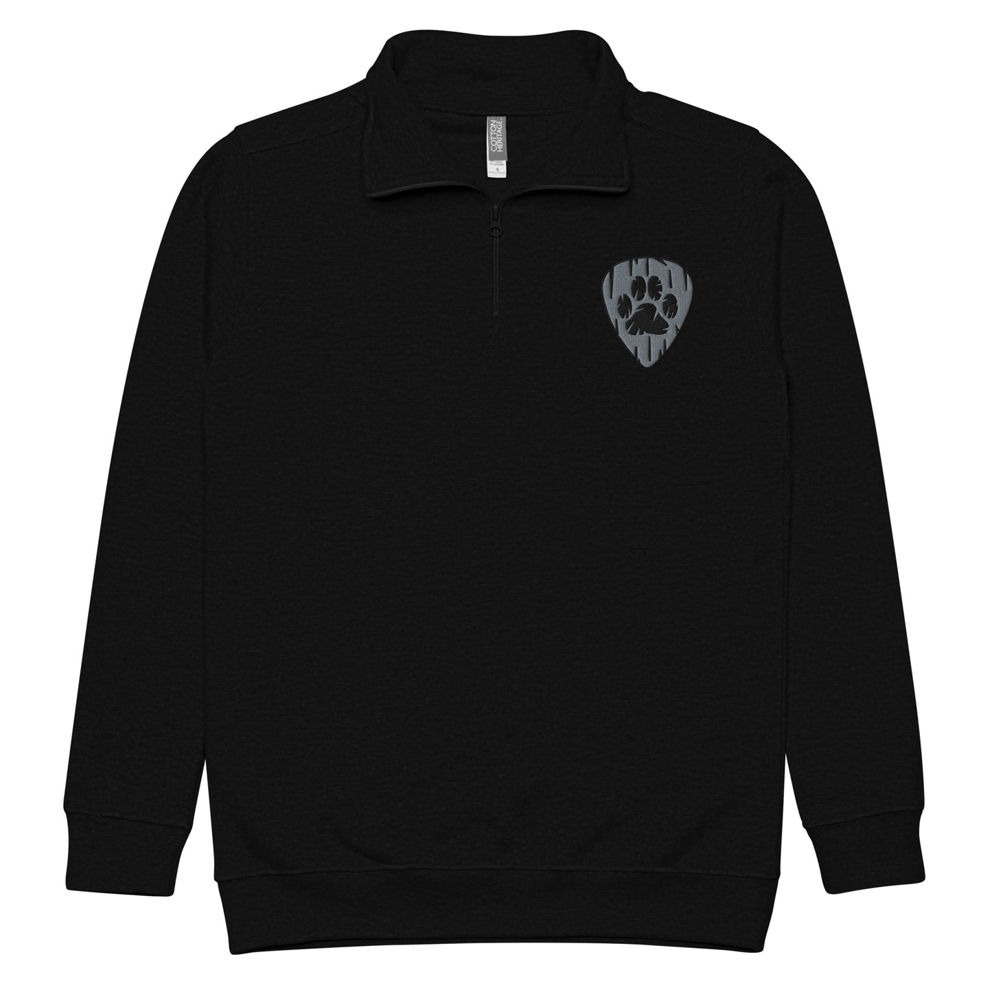 Torpedo Kitty Embroidered 1/4 Zip pullover (SILVER)