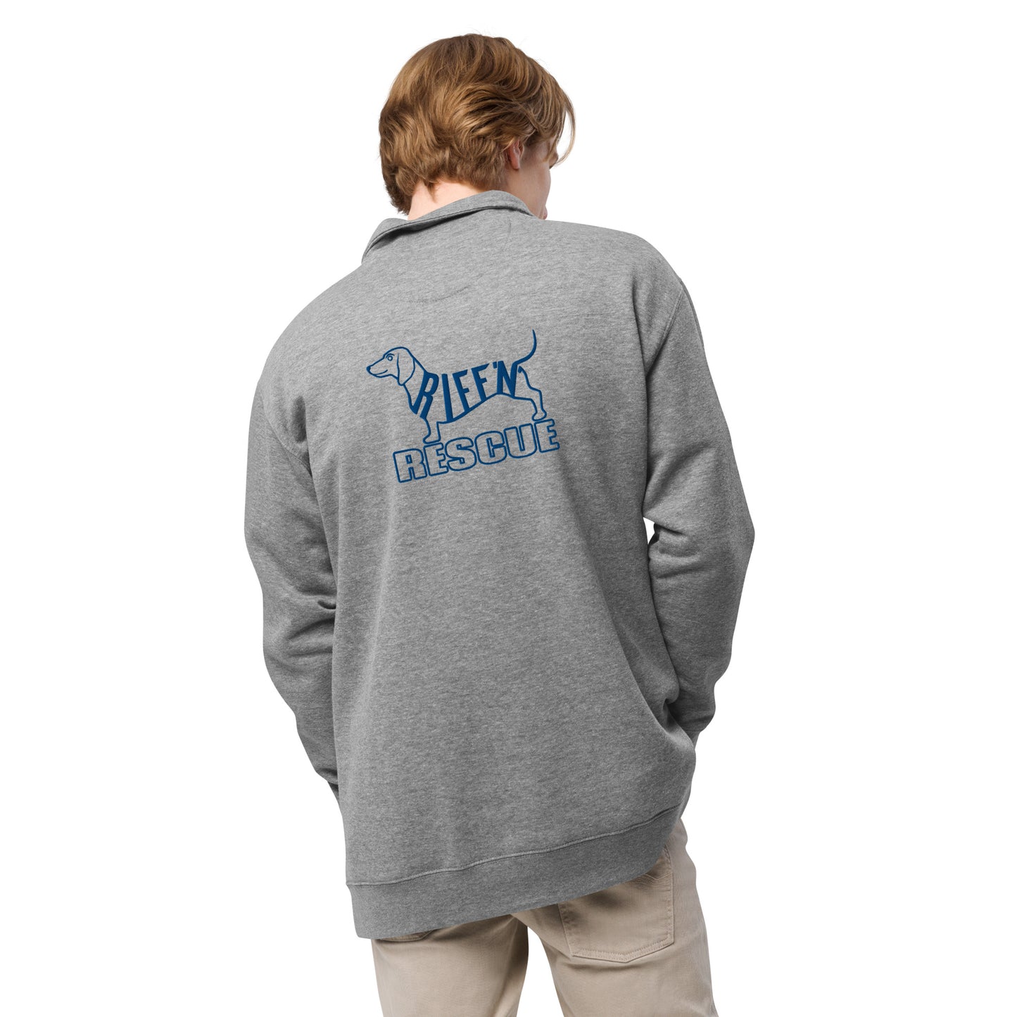 Weiner (guitar) Pick Embroidered 1/4 zip pullover (GRAY)