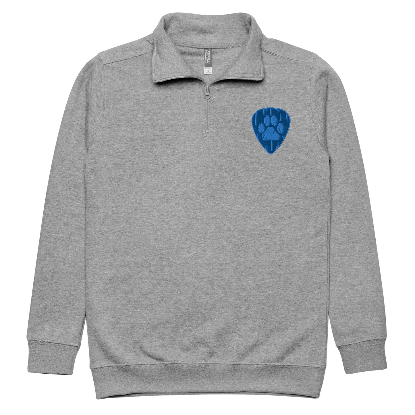 Torpedo Kitty Embroidered 1/4 Zip pullover (GRAY)