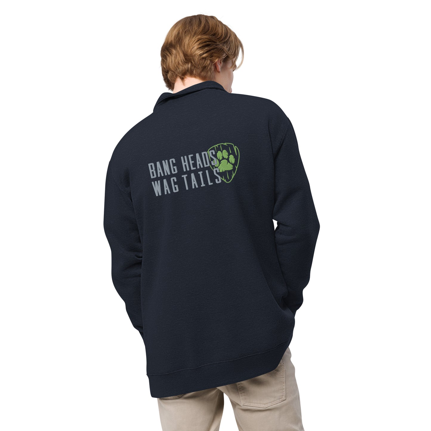 Bang Heads/Wag Tails Embroidered 1/4 Zip