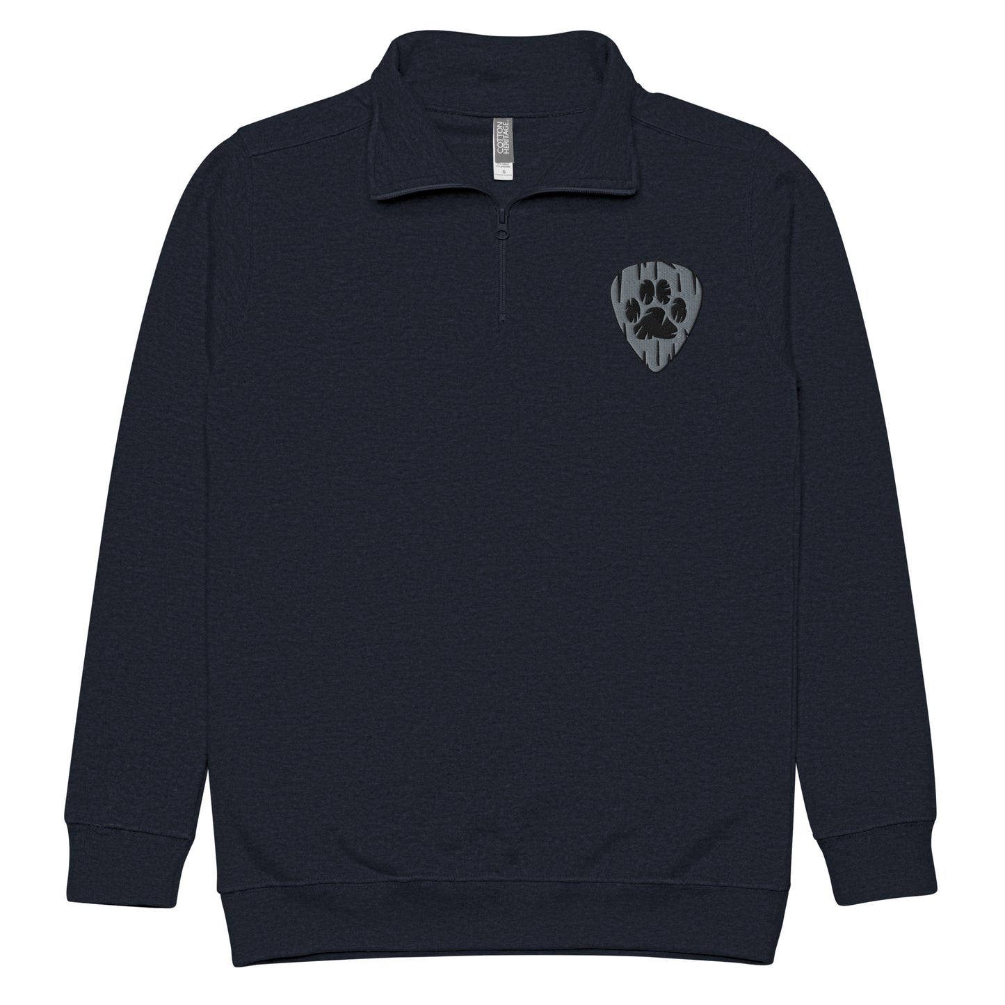 Torpedo Kitty Embroidered 1/4 Zip pullover (SILVER)