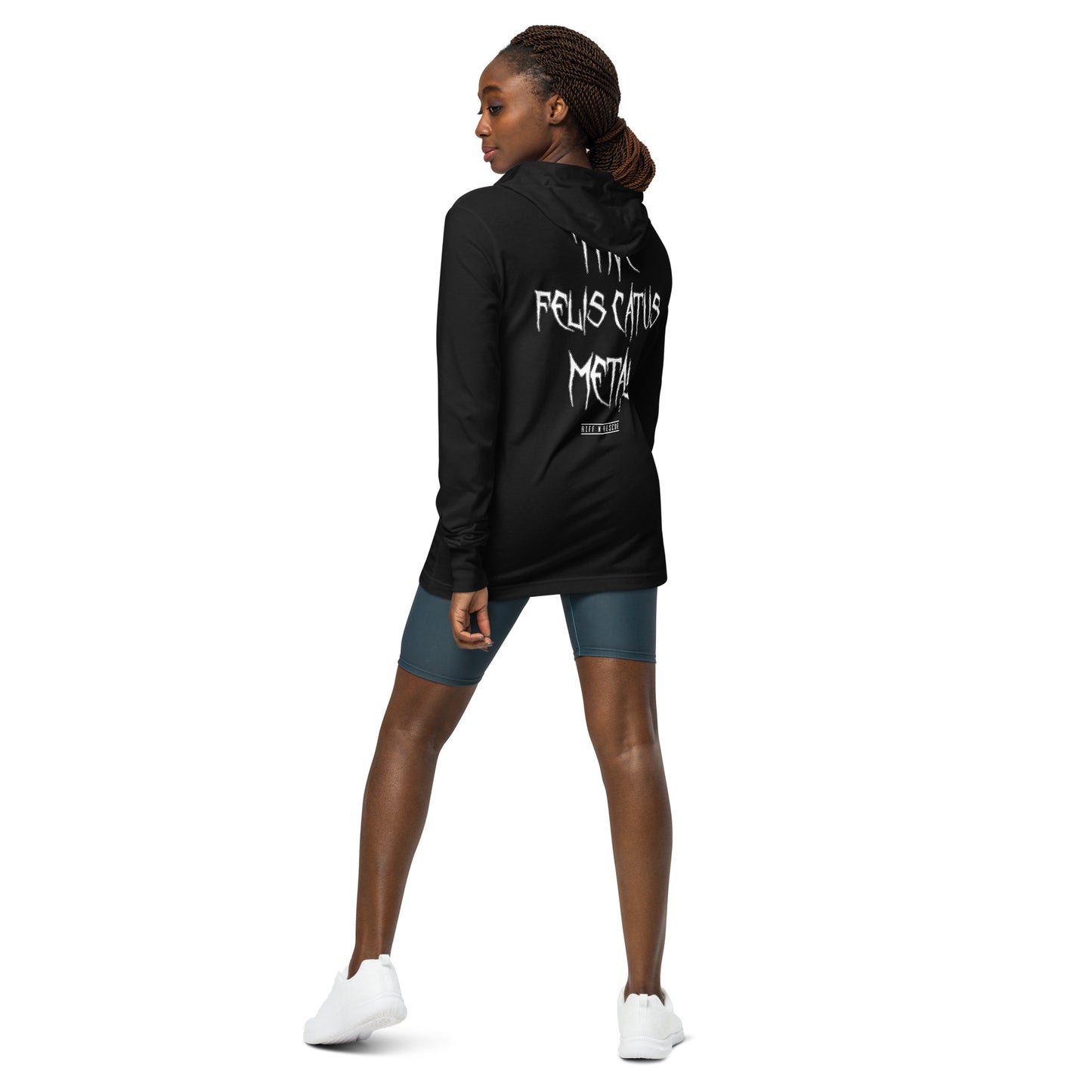 Trichobezoar AKA Hairball Hooded long-sleeve tee (Front and Back)