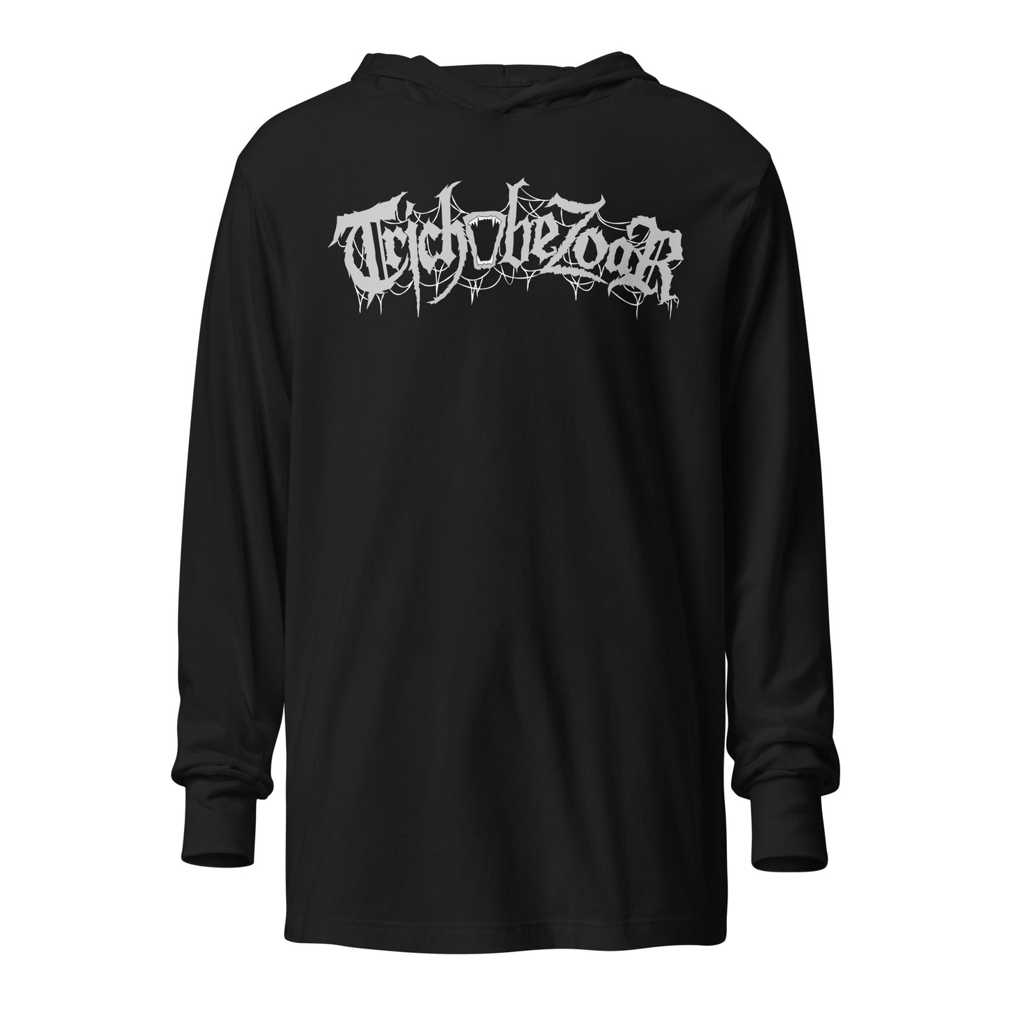 Trichobezoar AKA Hairball Hooded long-sleeve tee (Front and Back)