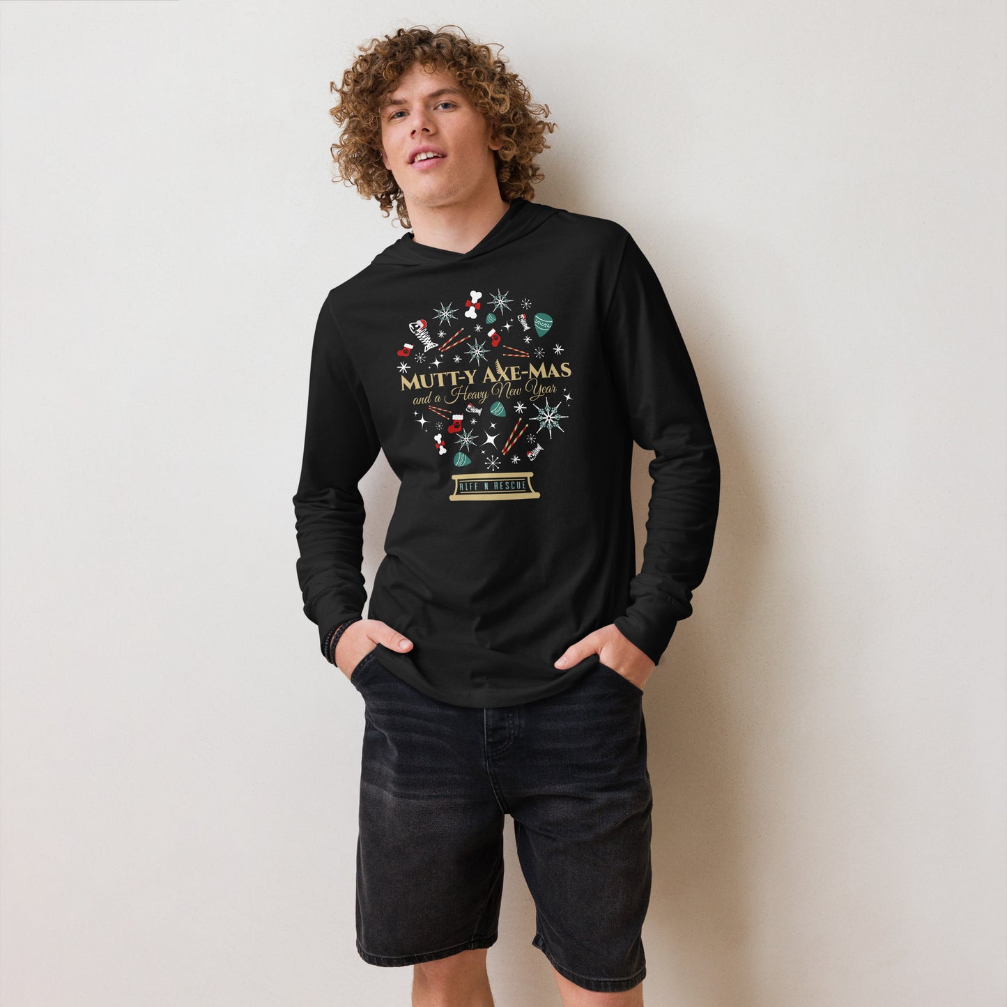 Xmas Snowglobe Hooded long-sleeve tee