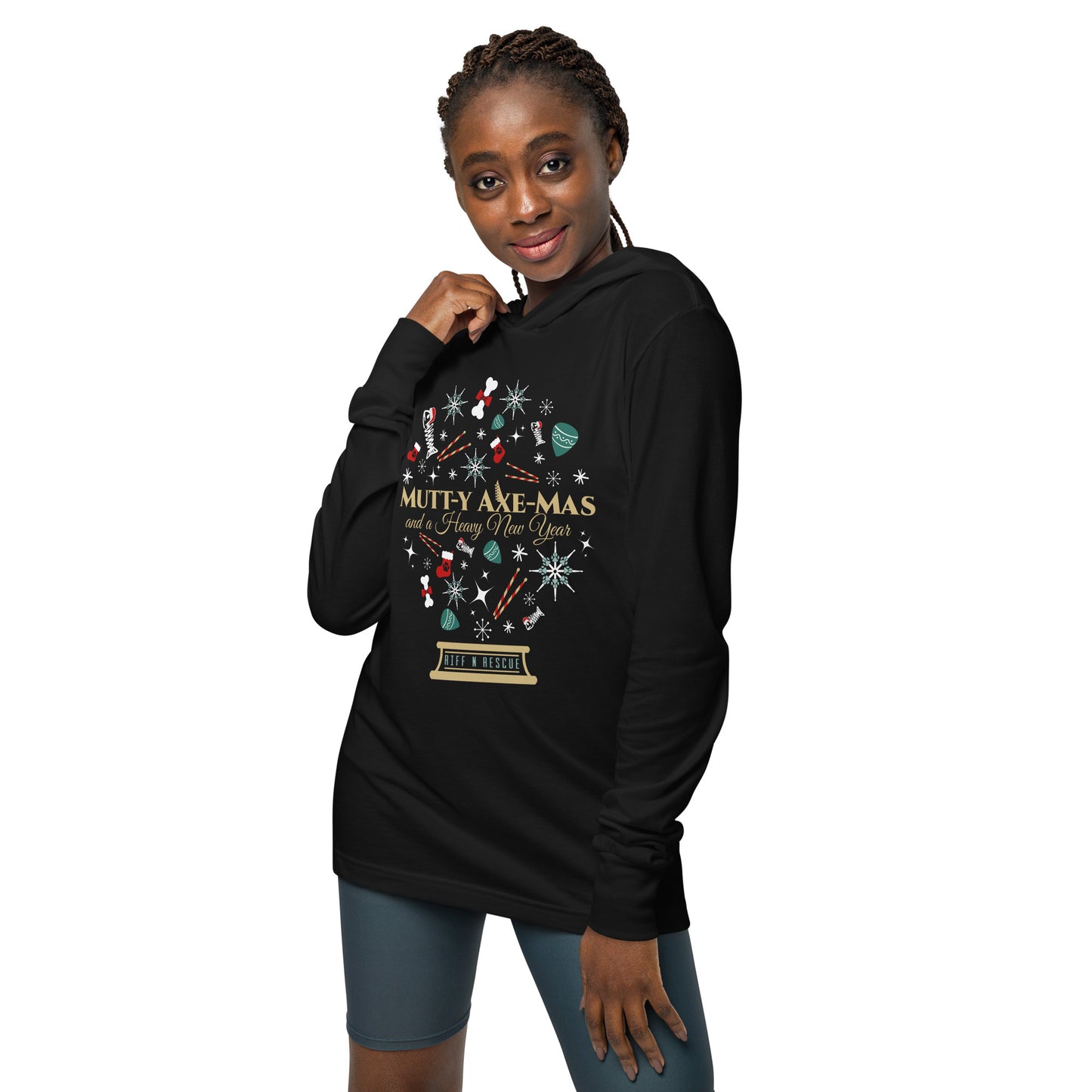 Xmas Snowglobe Hooded long-sleeve tee