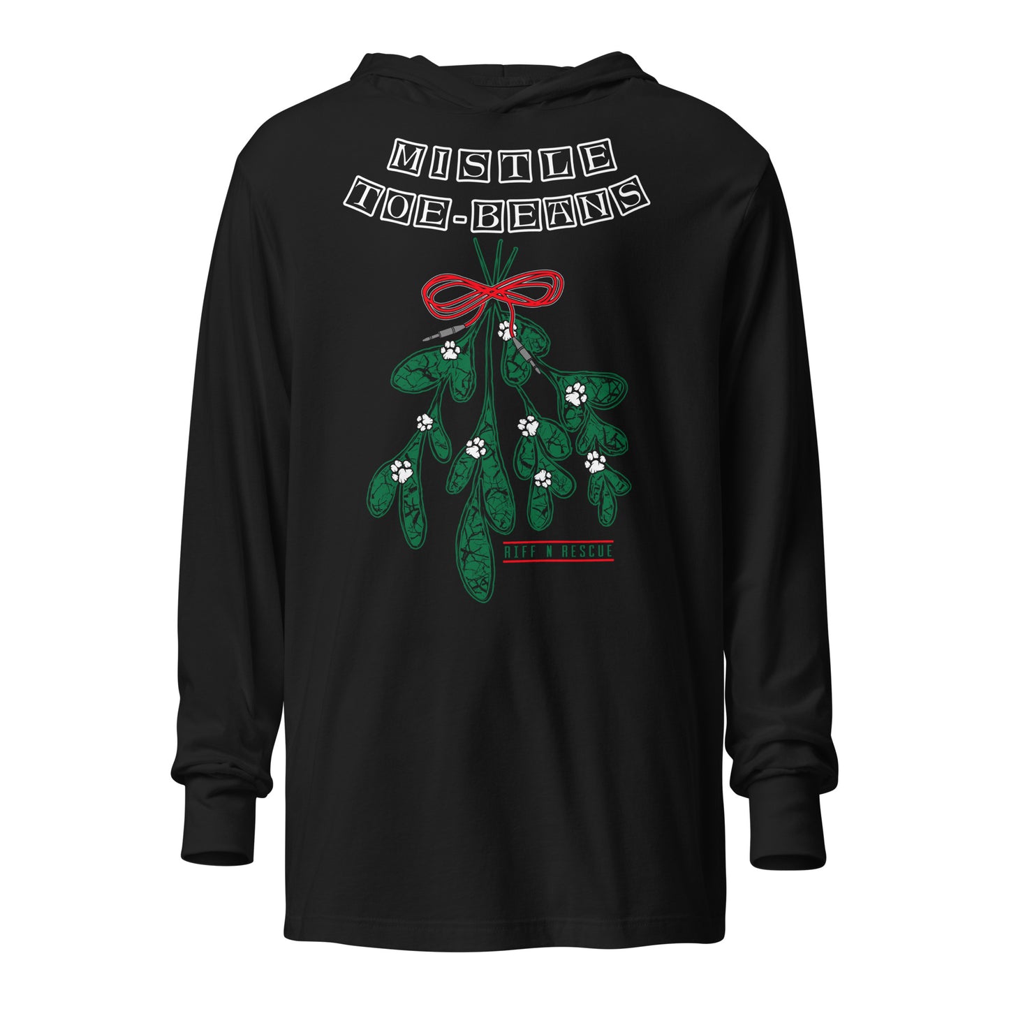 Mistletoe Beans Hooded long-sleeve tee