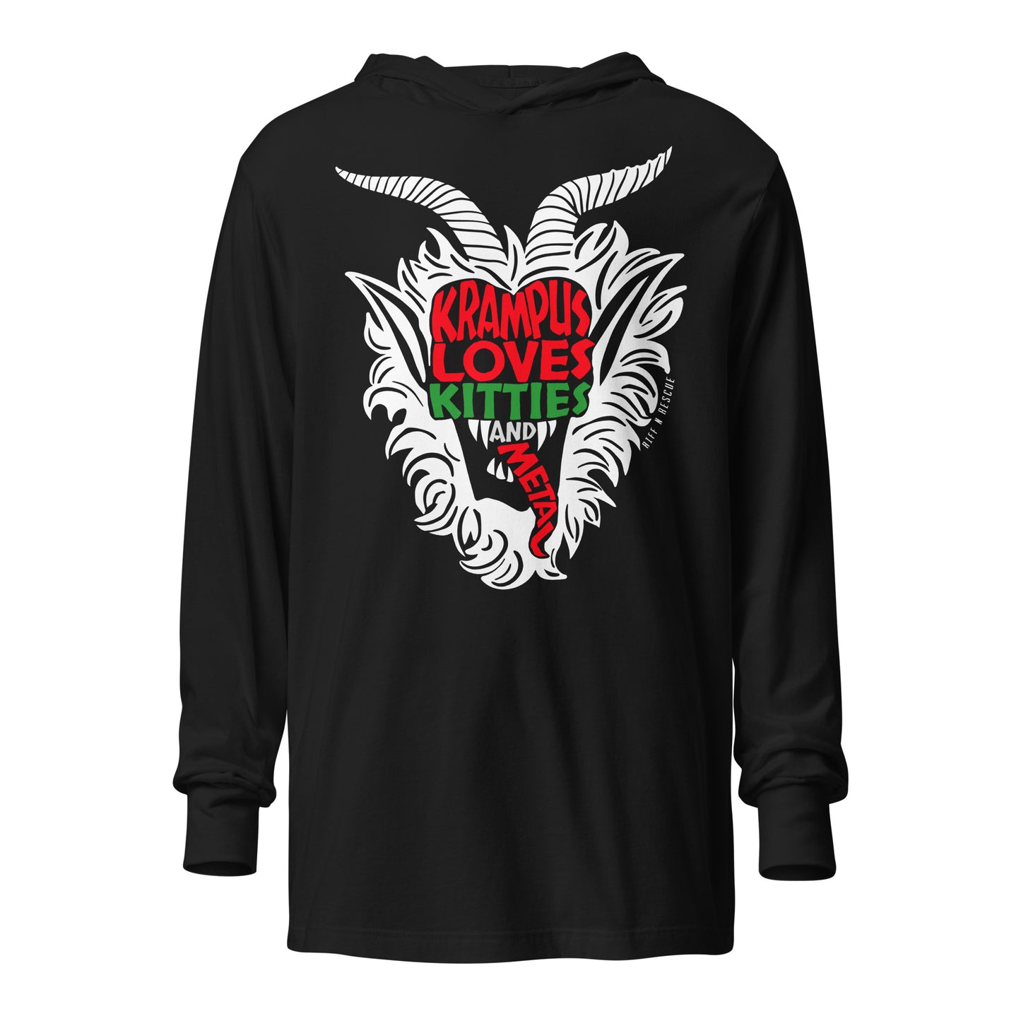 Krampus Kitties Hooded long-sleeve tee