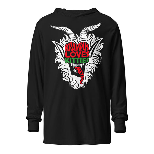 Krampus Kitties Hooded long-sleeve tee