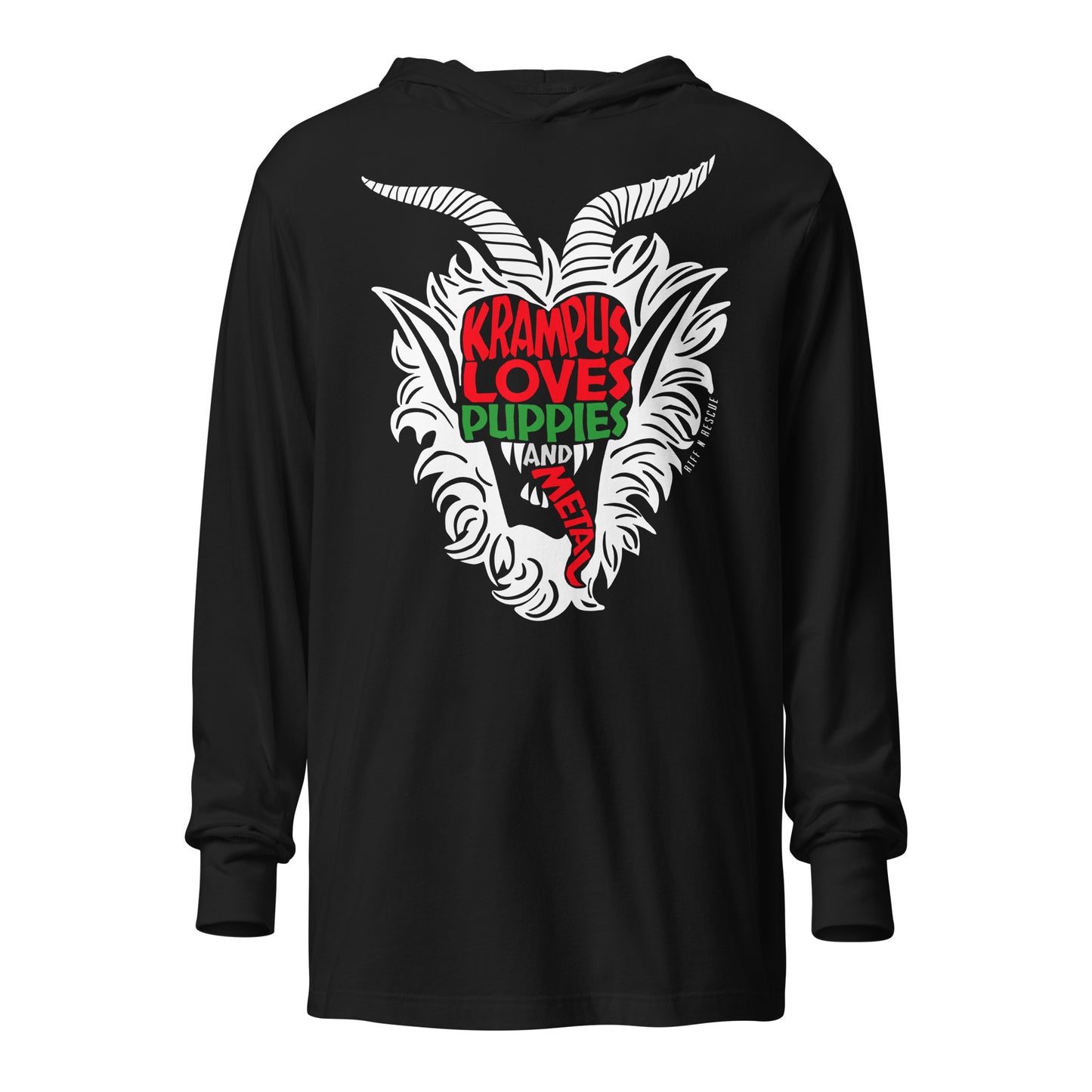 Krampus Puppies Hooded long-sleeve tee