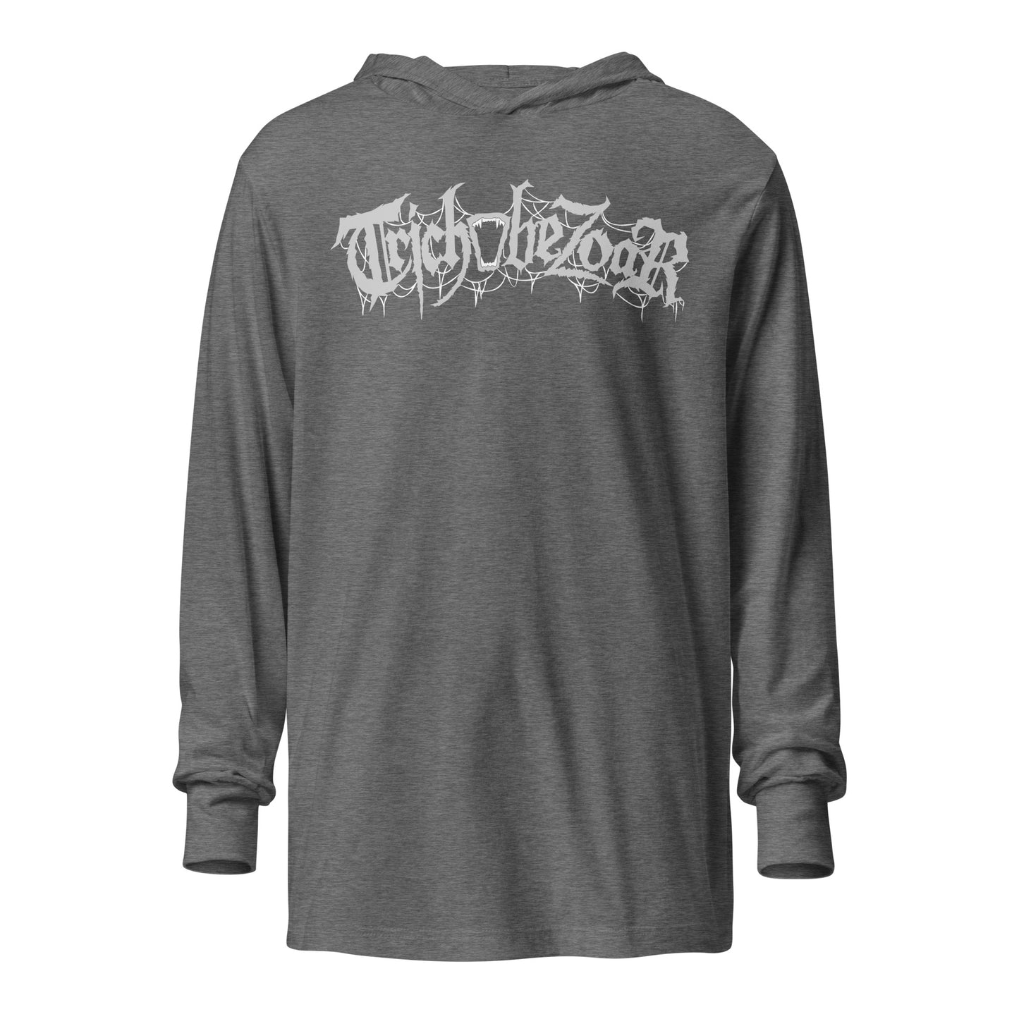 Trichobezoar AKA Hairball Hooded long-sleeve tee (Front and Back)