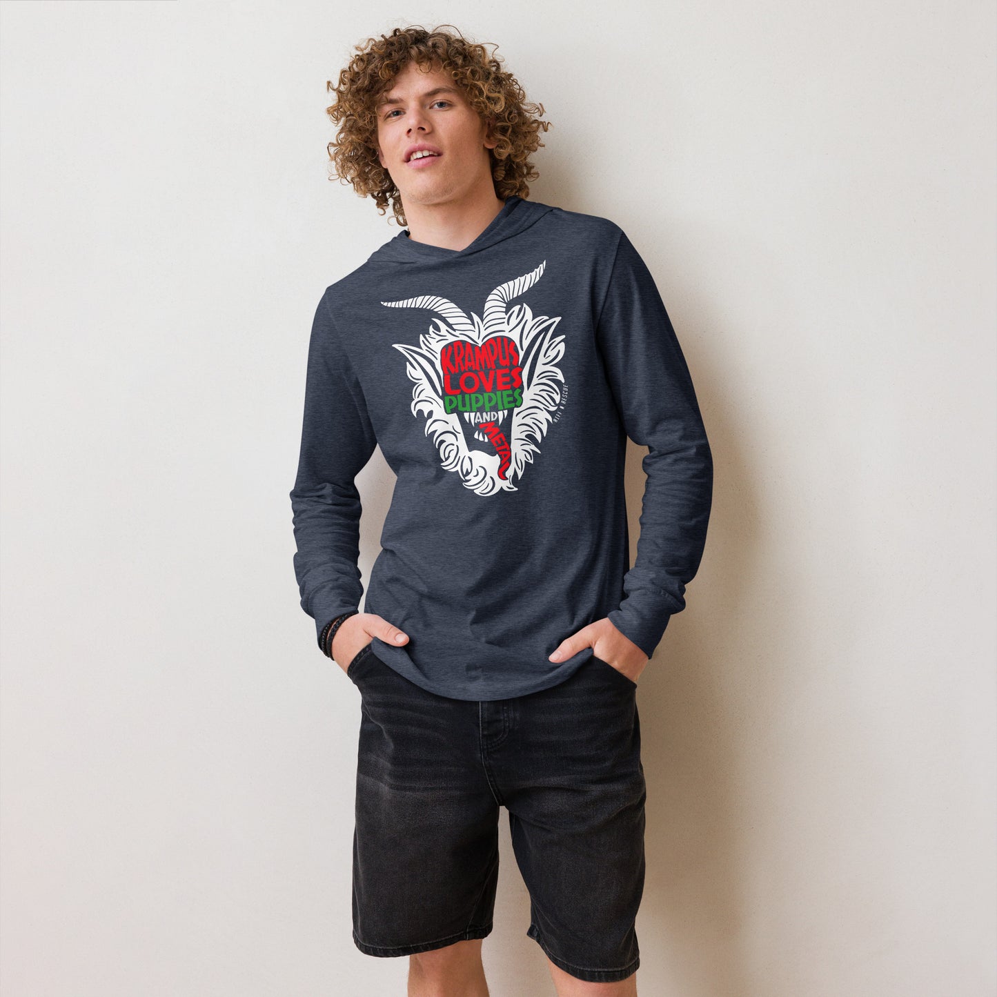 Krampus Puppies Hooded long-sleeve tee