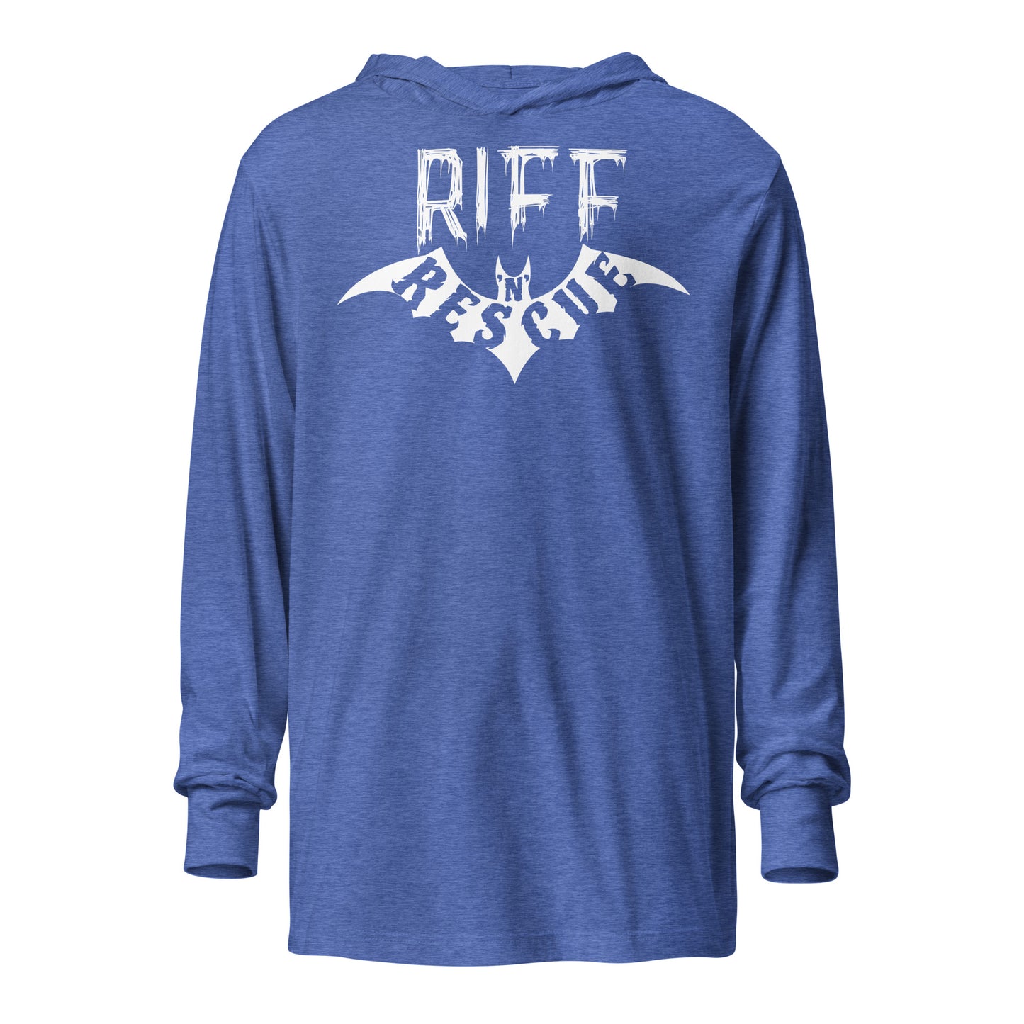 Riff Bat Hooded long-sleeve tee (Front and Back)