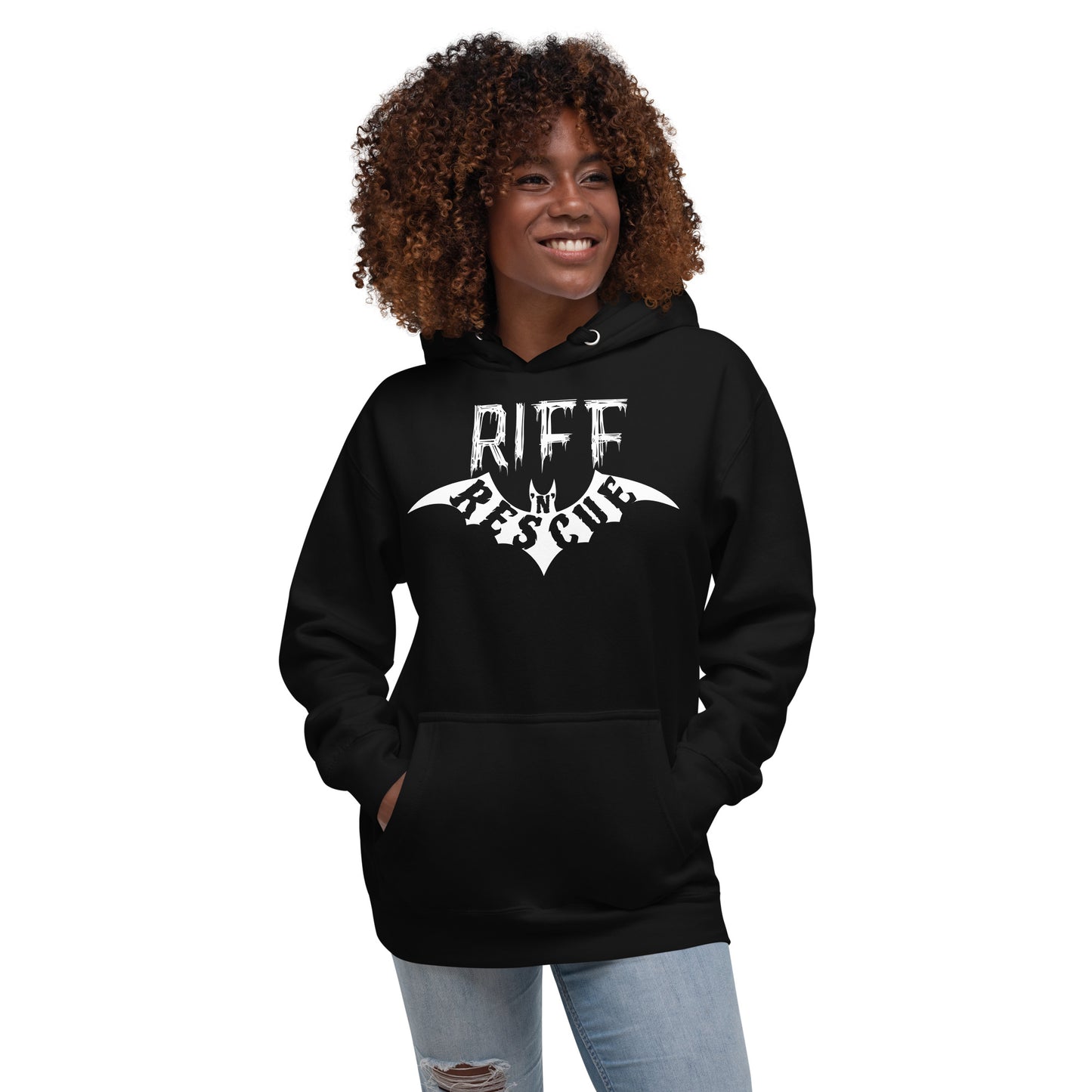 Riff Bat Unisex Hoodie (Front and Back)