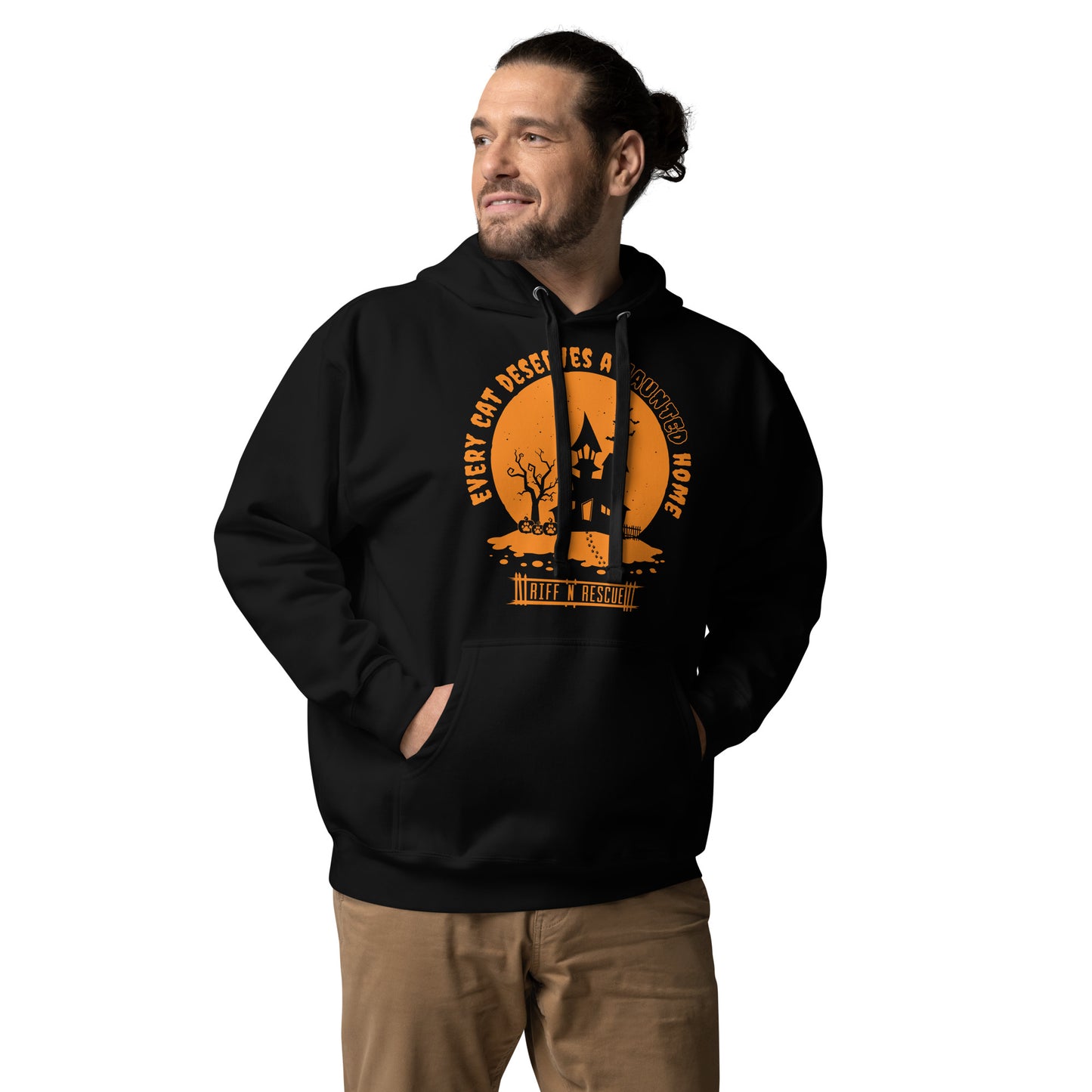 Haunted Cat Home Unisex Hoodie