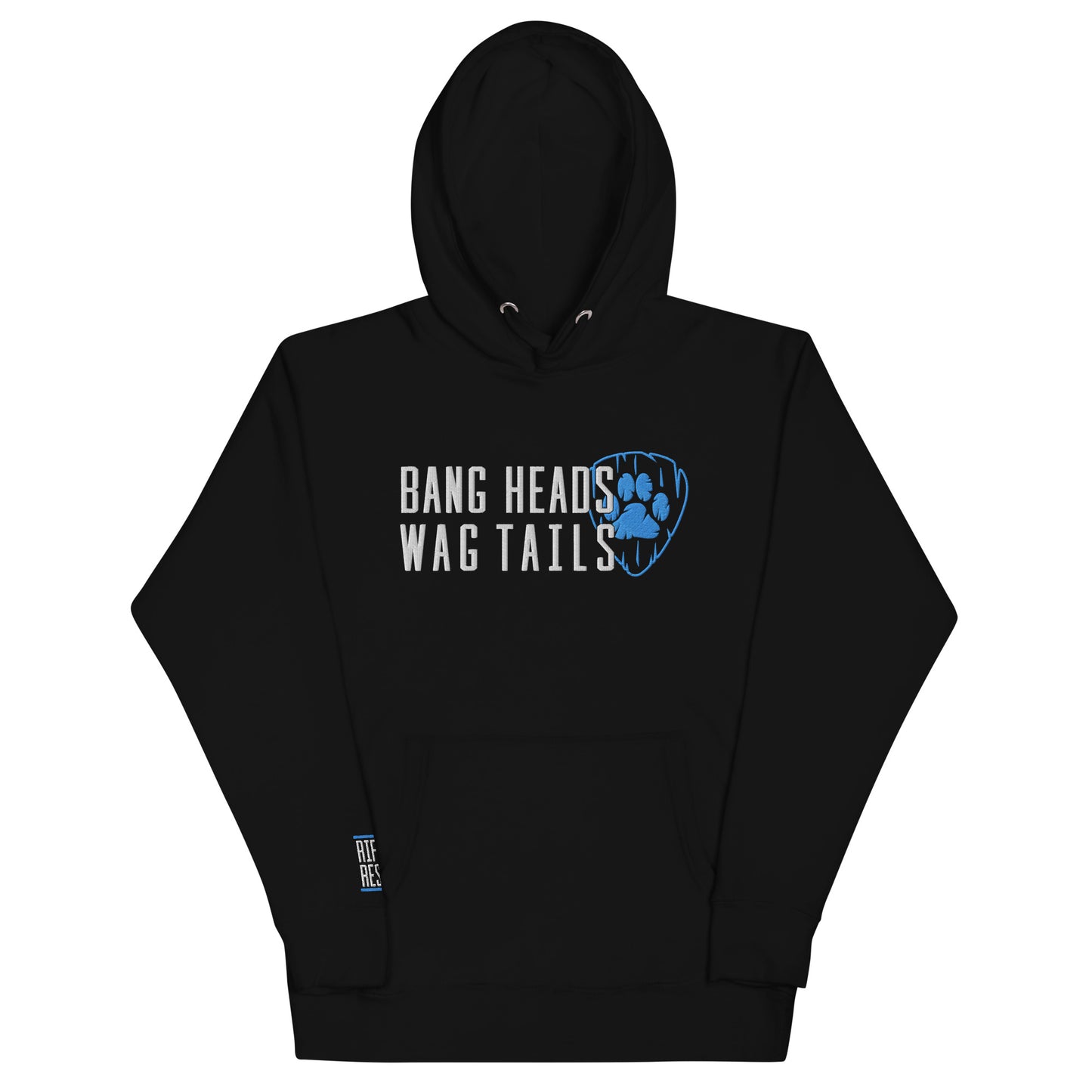 Bang Heads/Wag Tails Embroidered Unisex Hoodie (BLUE)