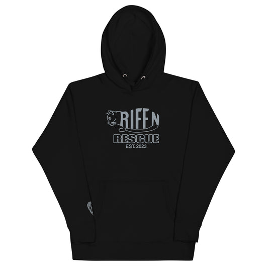 Torpedo Kitty Embroidered Unisex Hoodie (SILVER)