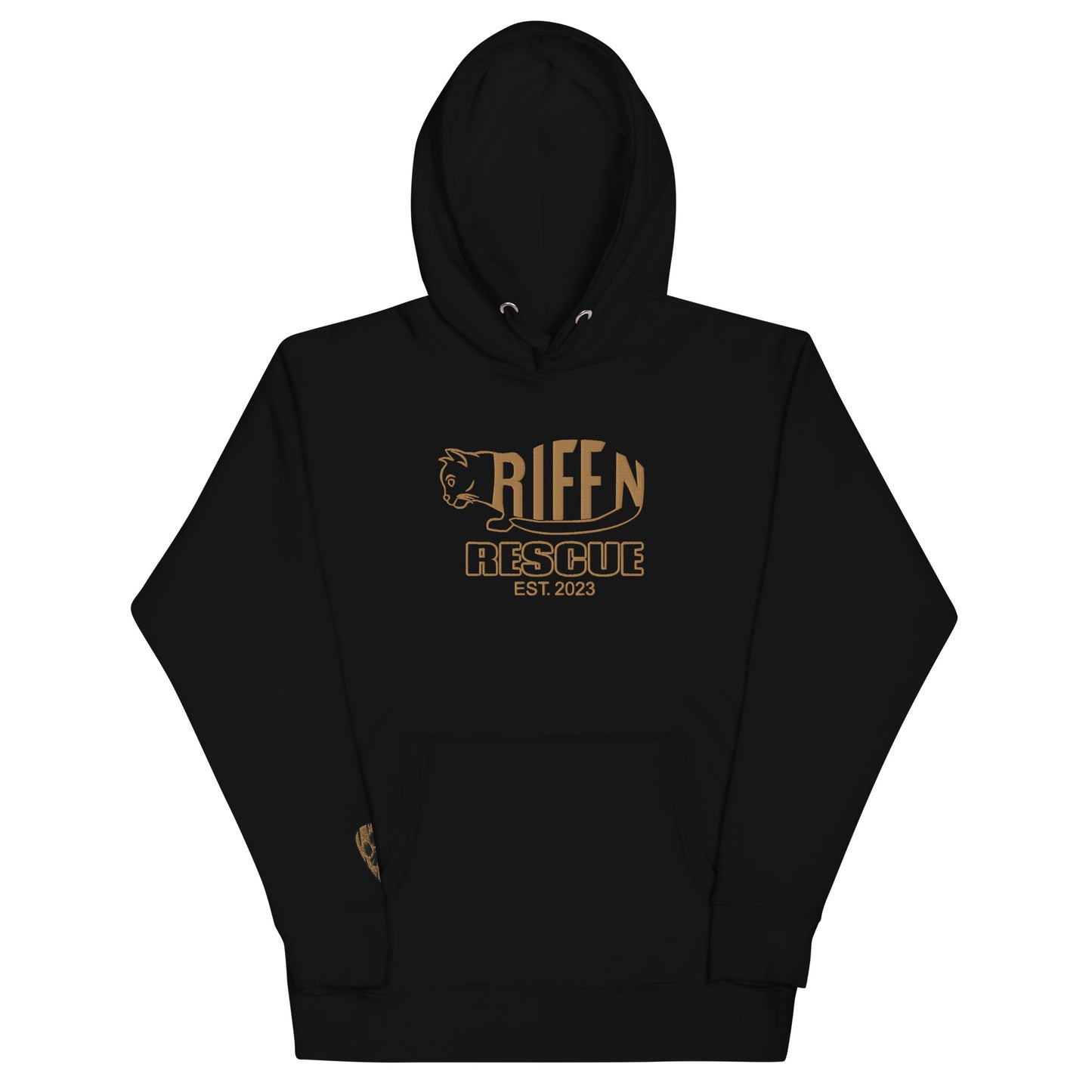 Torpedo Kitty Embroidered Unisex Hoodie (GOLD)