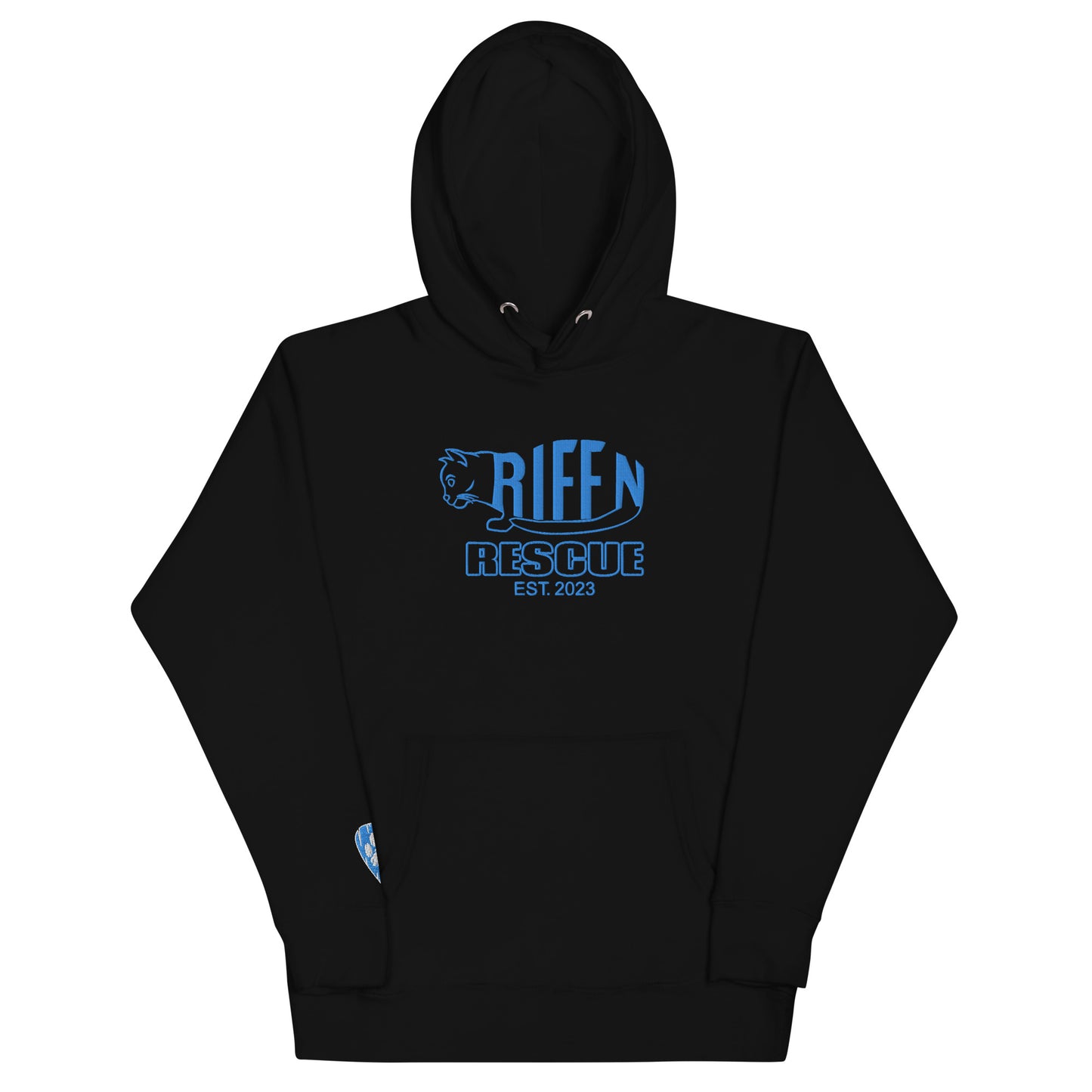 Torpedo Kitty Embroidered Unisex Hoodie (BLUE)