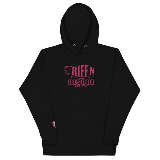 Torpedo Kitty Embroidered Unisex Hoodie (PINK)