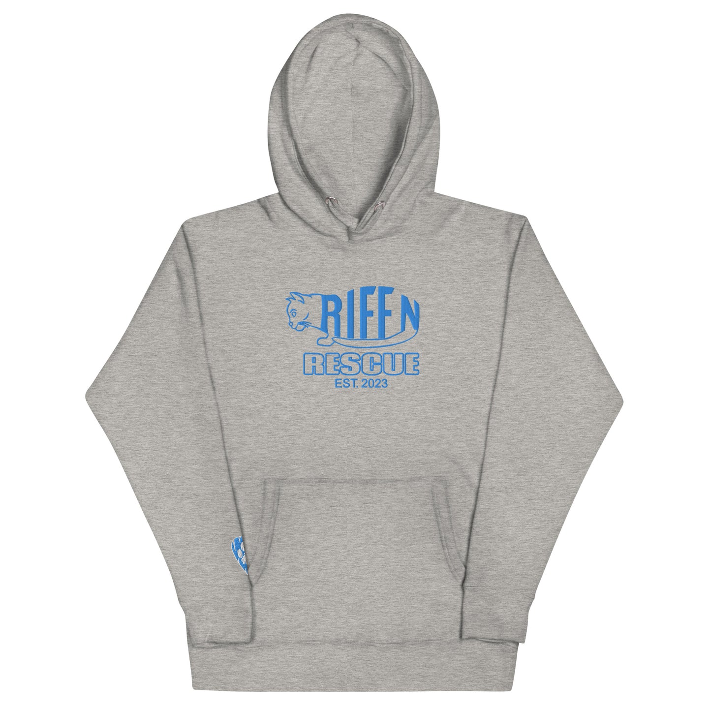 Torpedo Kitty Embroidered Unisex Hoodie (BLUE)