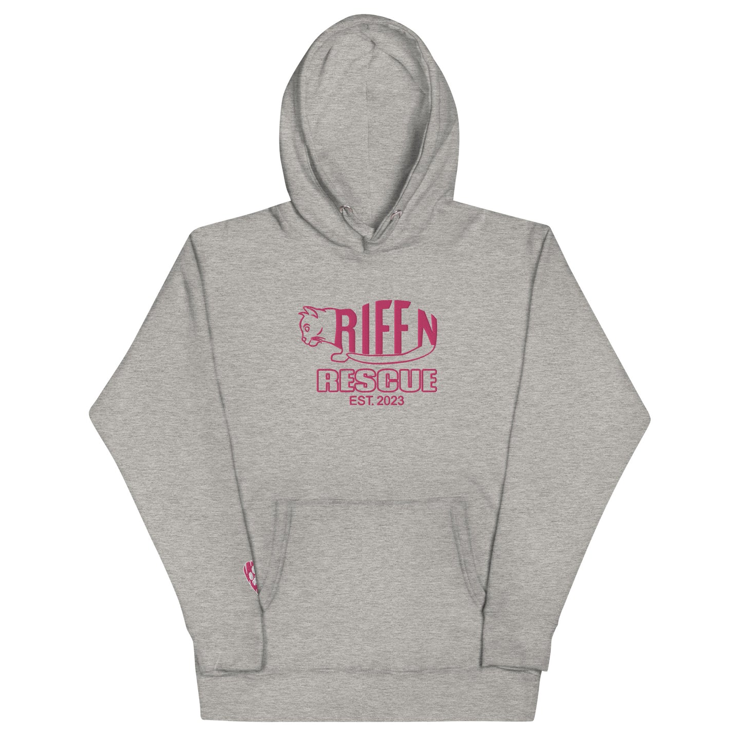 Torpedo Kitty Embroidered Unisex Hoodie (PINK)