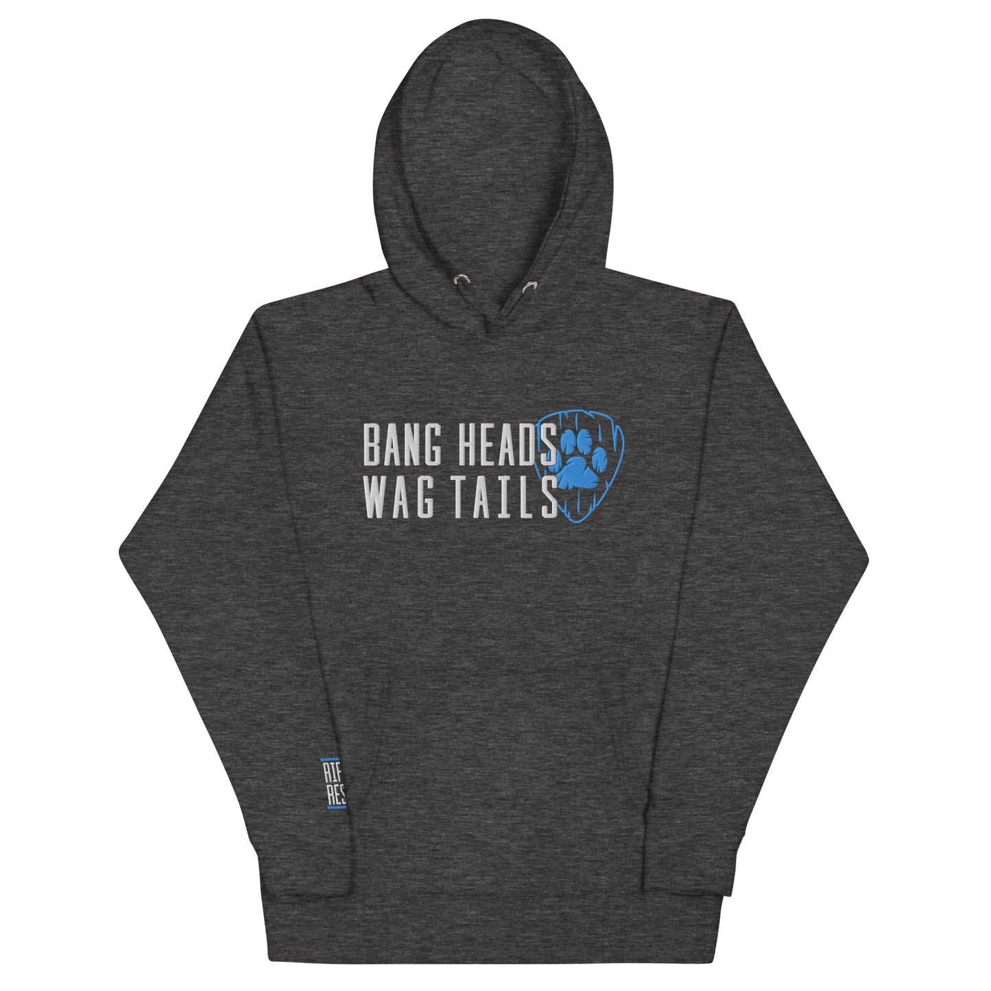 Bang Heads/Wag Tails Embroidered Unisex Hoodie (BLUE)