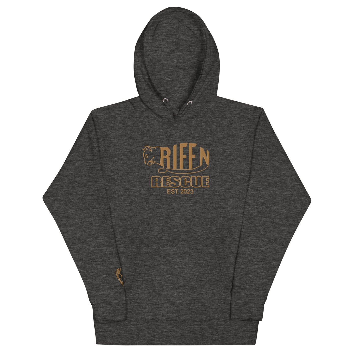 Torpedo Kitty Embroidered Unisex Hoodie (GOLD)