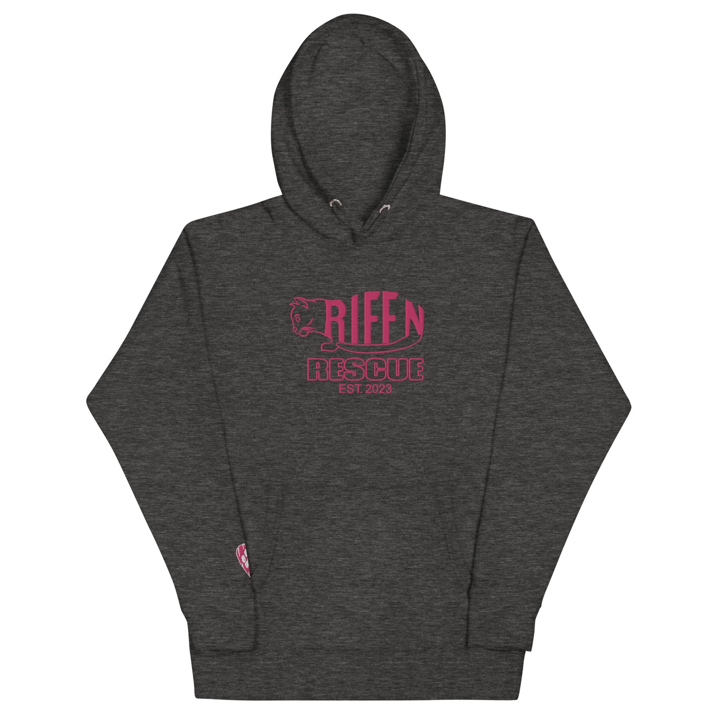 Torpedo Kitty Embroidered Unisex Hoodie (PINK)