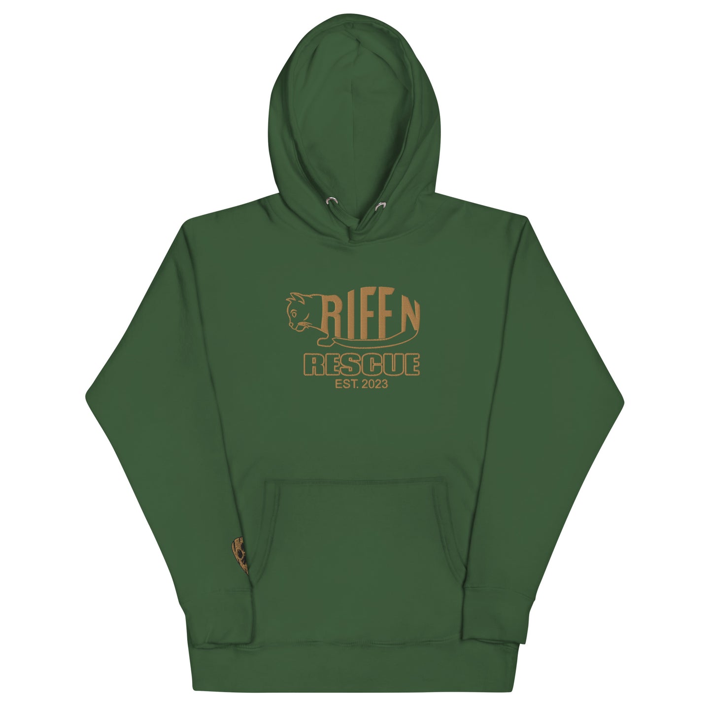 Torpedo Kitty Embroidered Unisex Hoodie (GOLD)