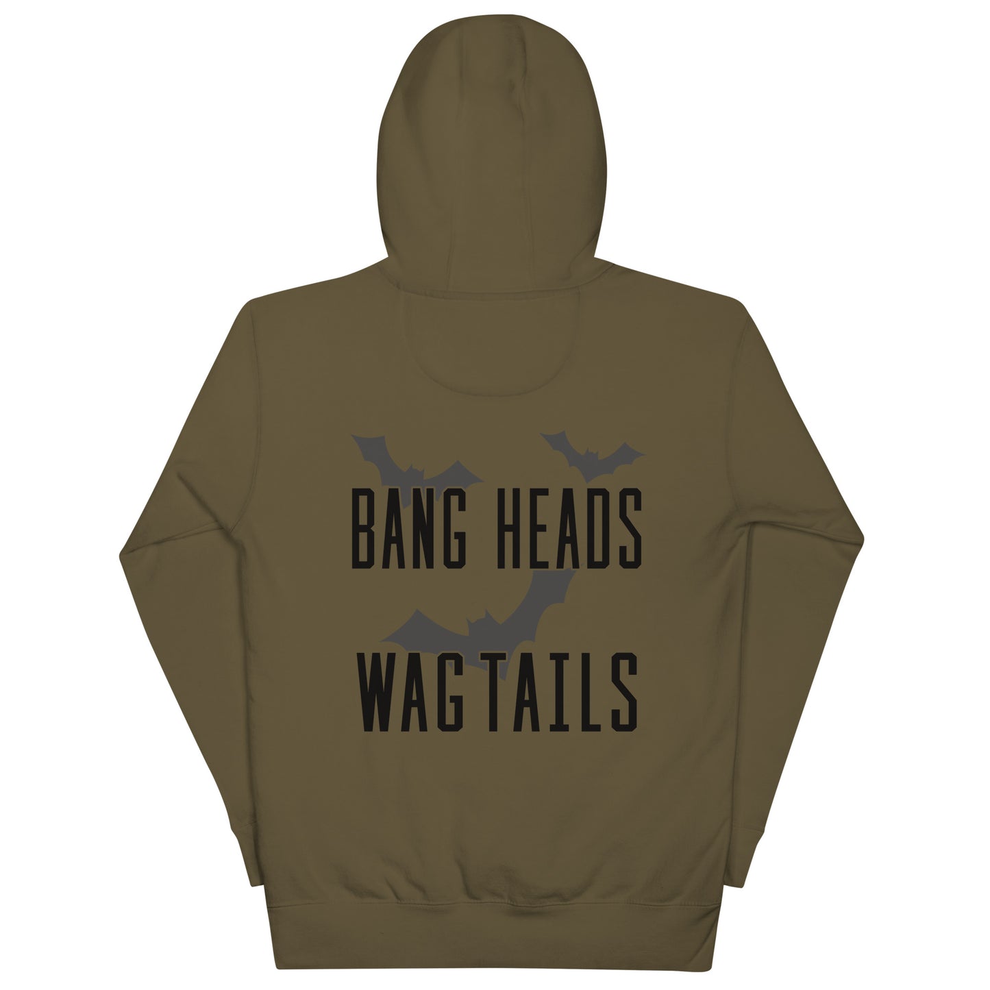 Riff Bat Black Unisex Hoodie (Front and Back)