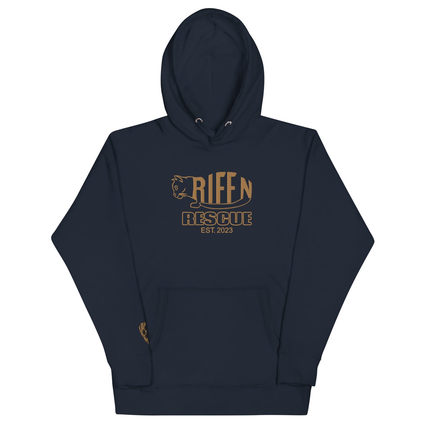 Torpedo Kitty Embroidered Unisex Hoodie (GOLD)