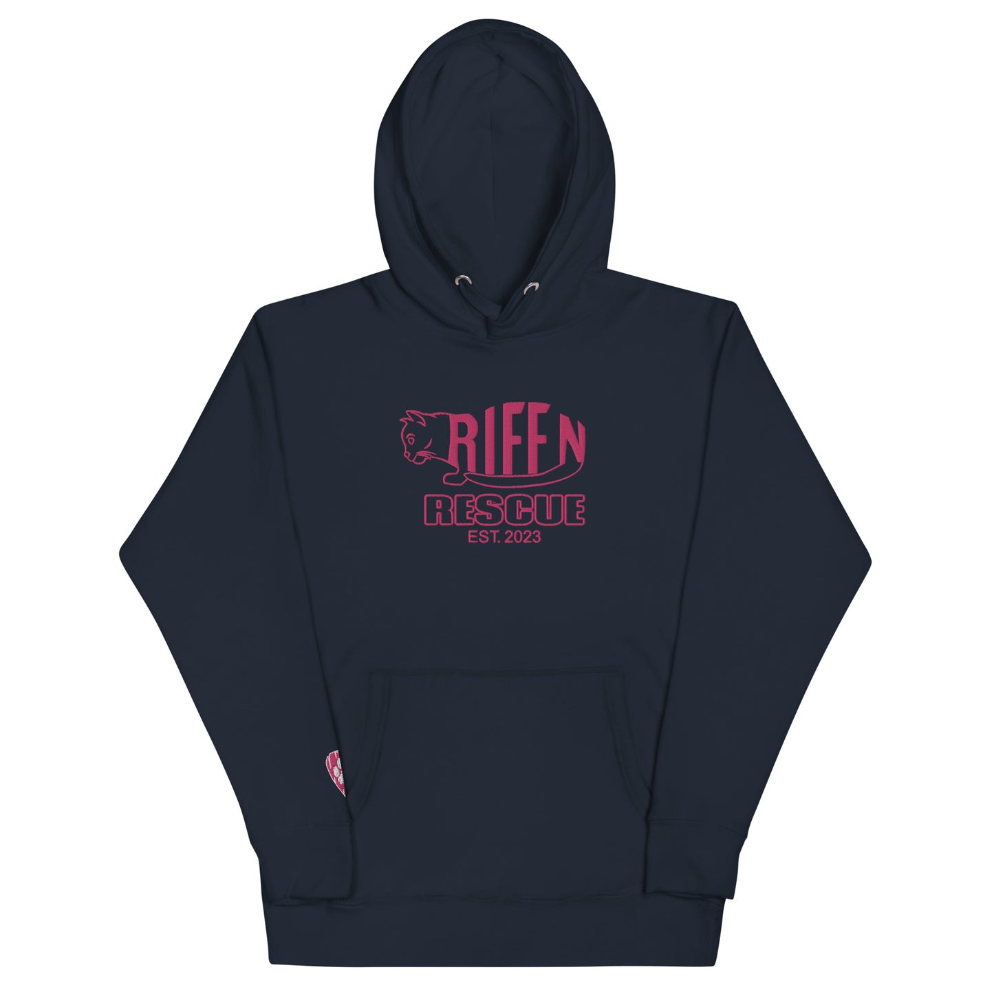 Torpedo Kitty Embroidered Unisex Hoodie (PINK)