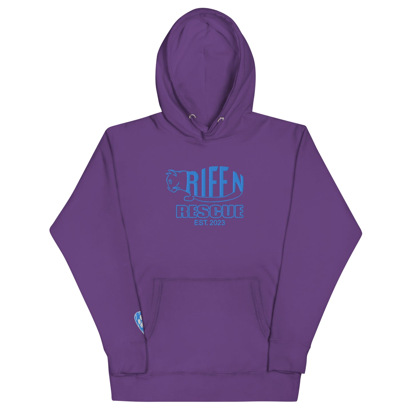 Torpedo Kitty Embroidered Unisex Hoodie (BLUE)