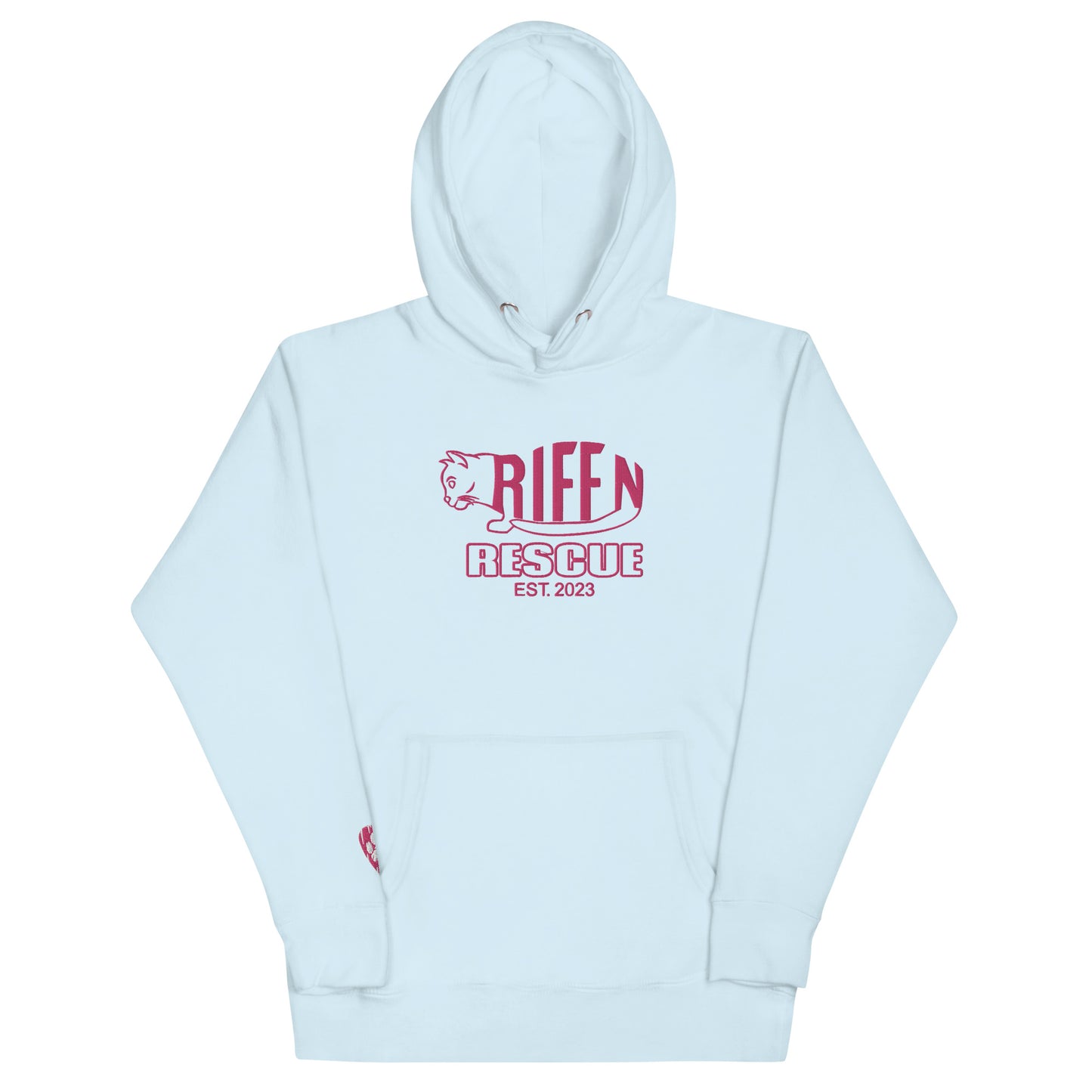 Torpedo Kitty Embroidered Unisex Hoodie (PINK)