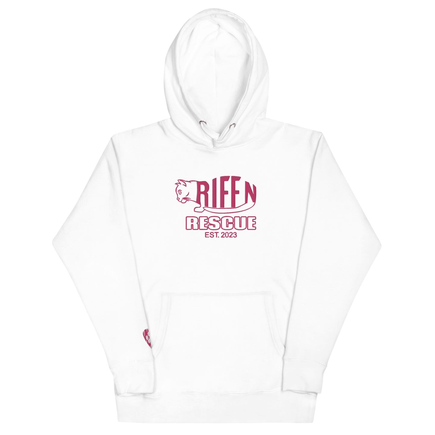 Torpedo Kitty Embroidered Unisex Hoodie (PINK)