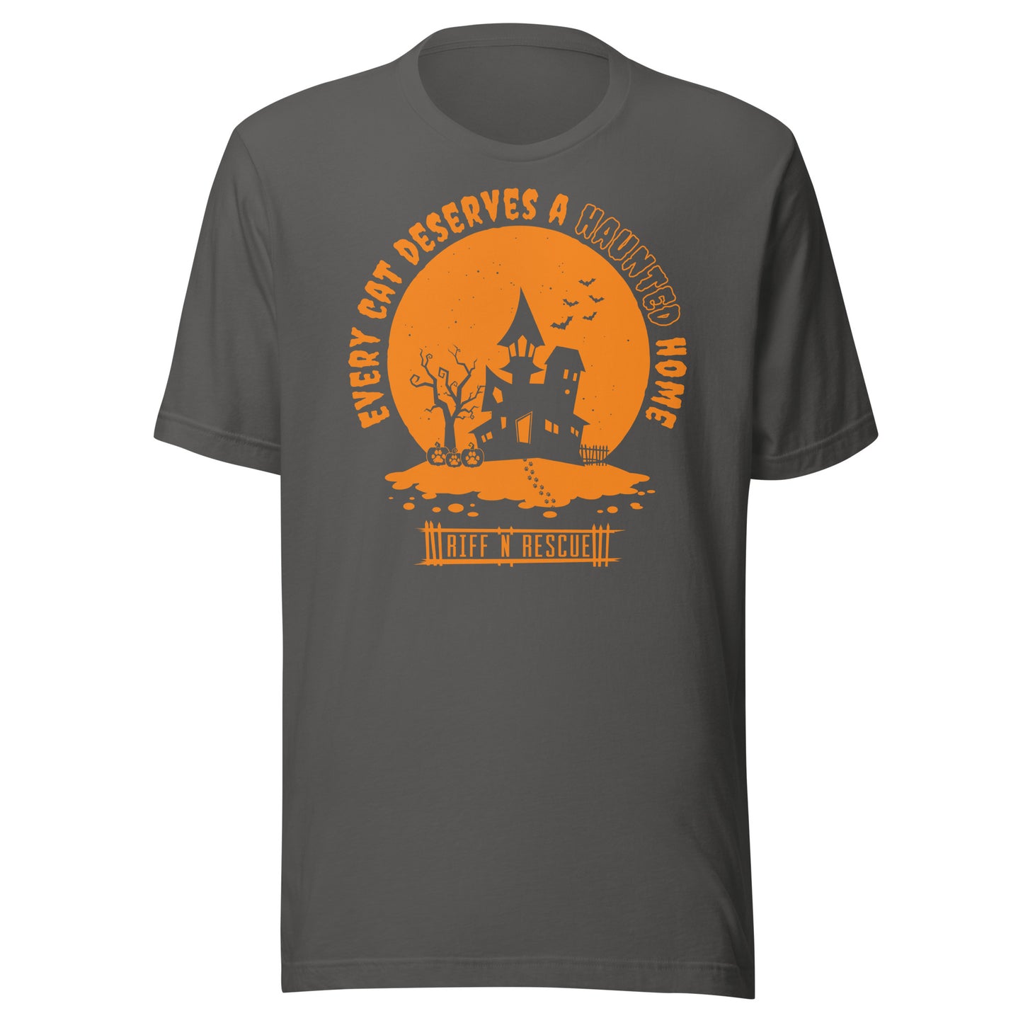 Haunted Cat Home Unisex t-shirt